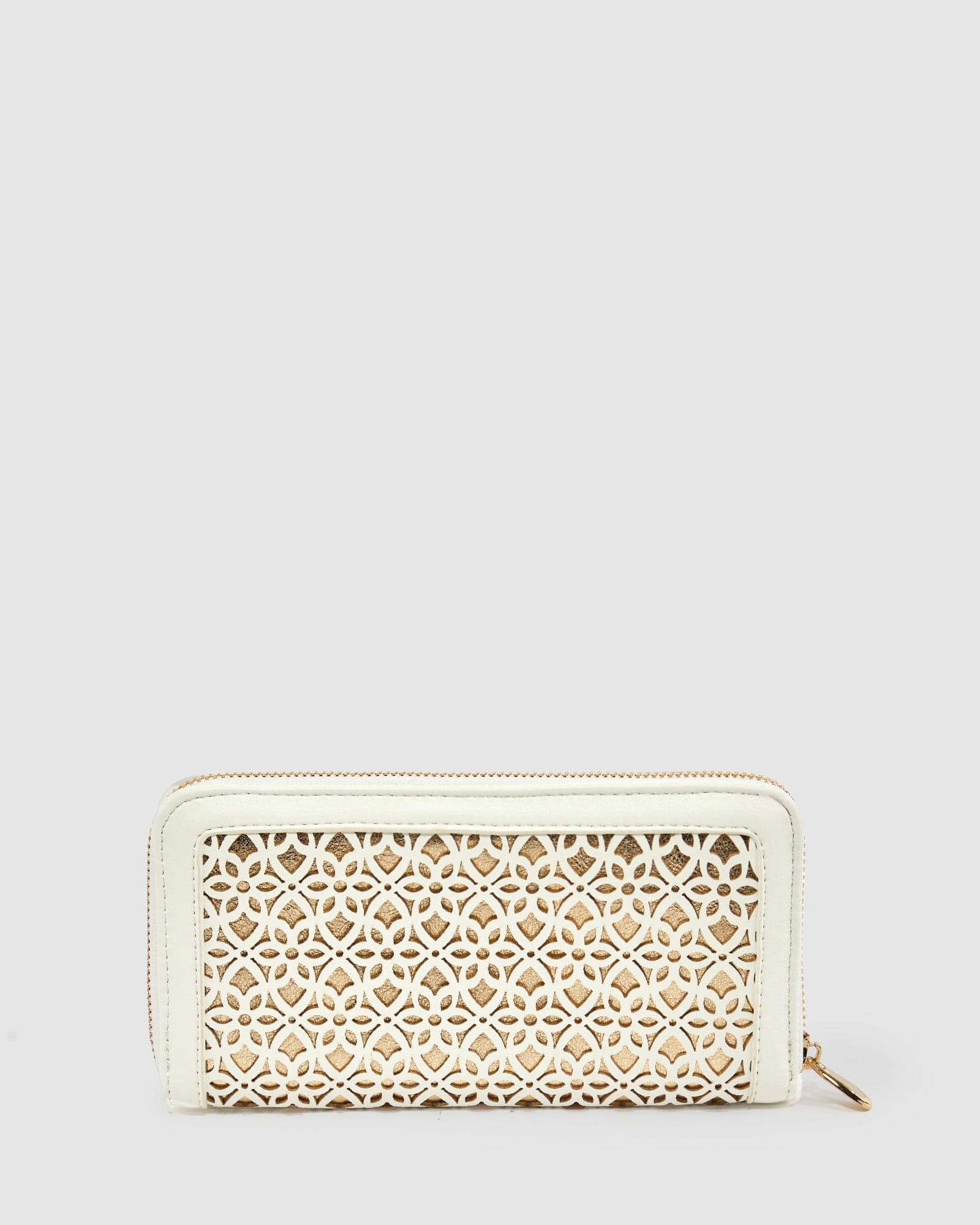 White Jada Lasercut Large Wallet