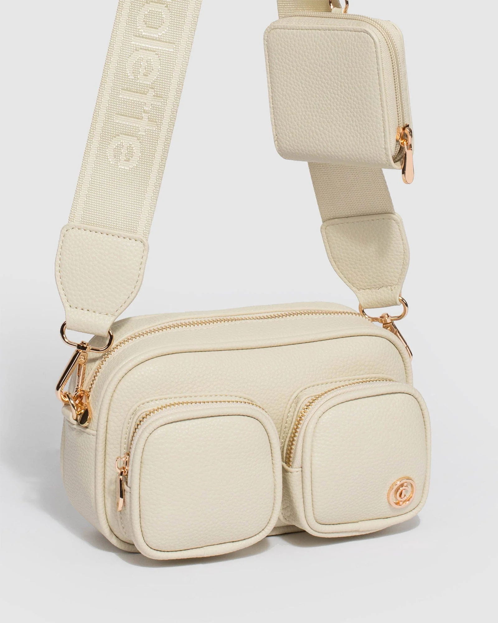 Ivory Amalia Double Pocket Crossbody Bag
