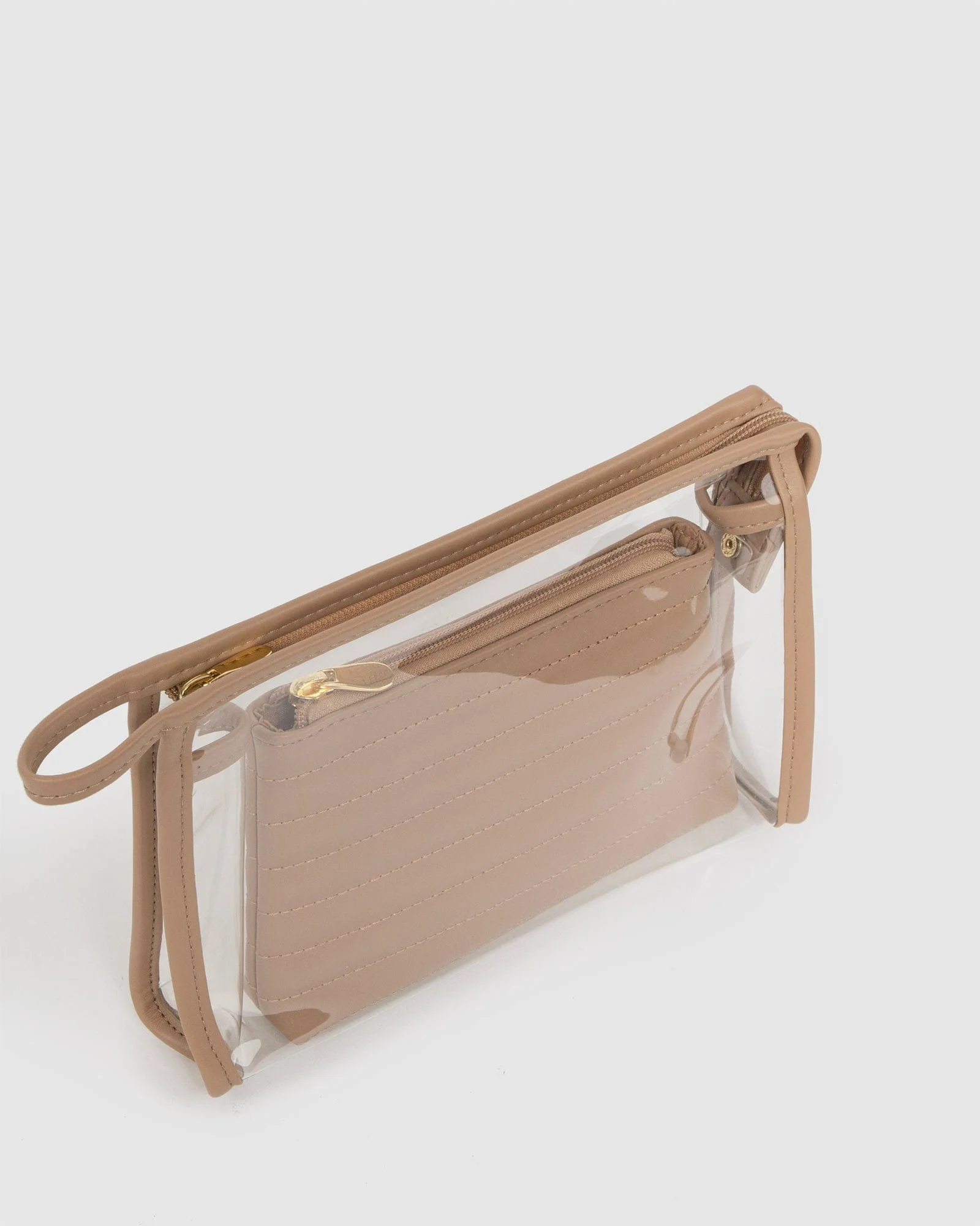Taupe Kelly 2 Piece Pouch Set