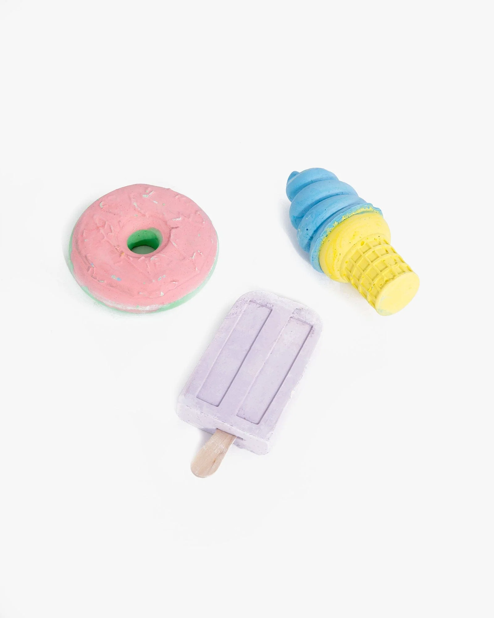 Multi Colour Ice-Cream & Donut Chalk Pack