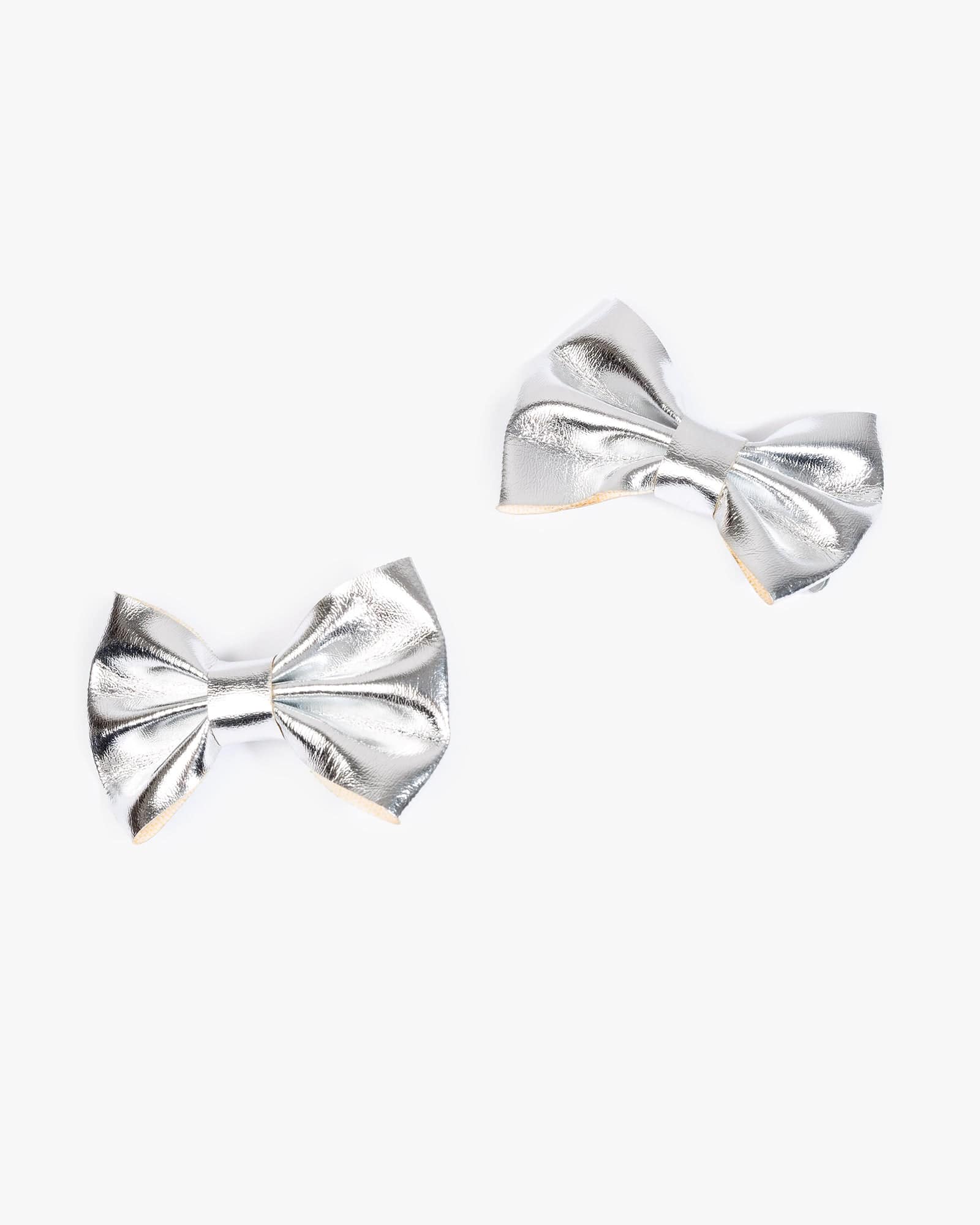 Silver 2 Pack Metallic Bows