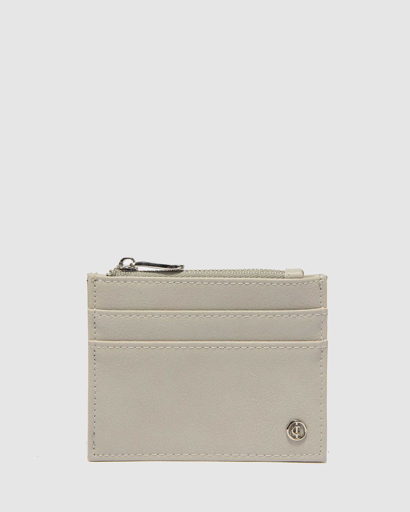Grey Chiara Zip Top Purse