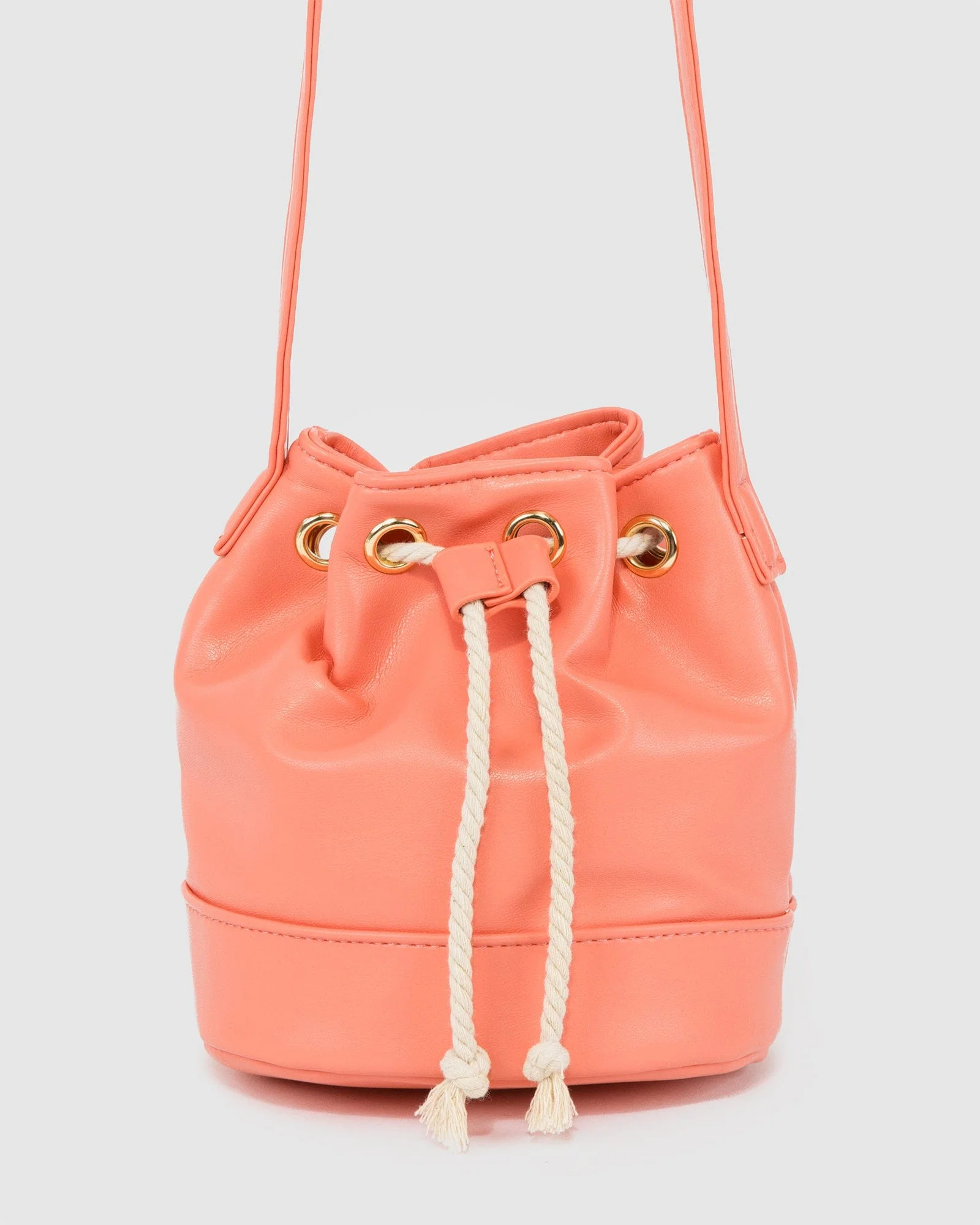 Orange Kids Rope Drawstring Bag