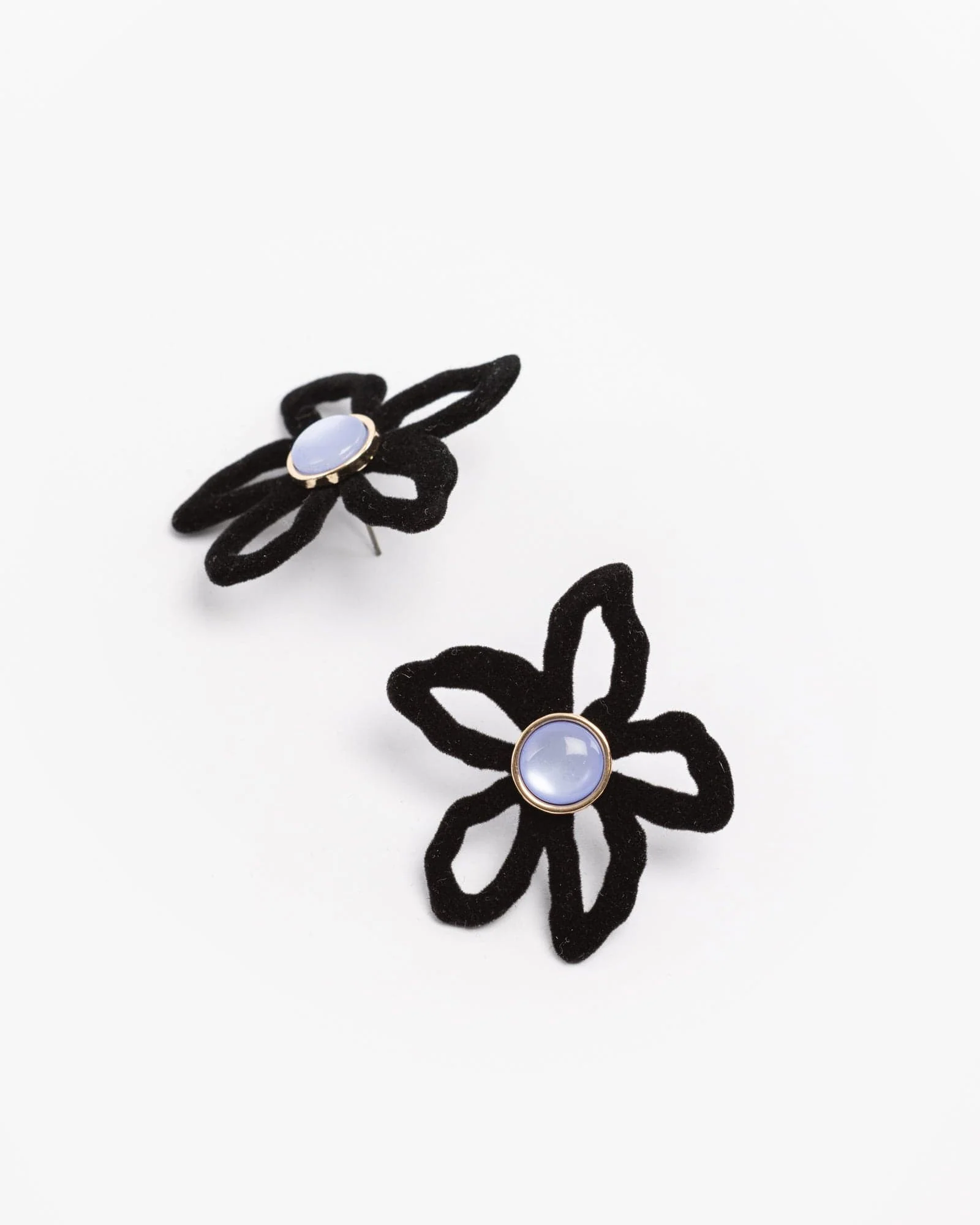 Multi Colour Felt Flower Earrings