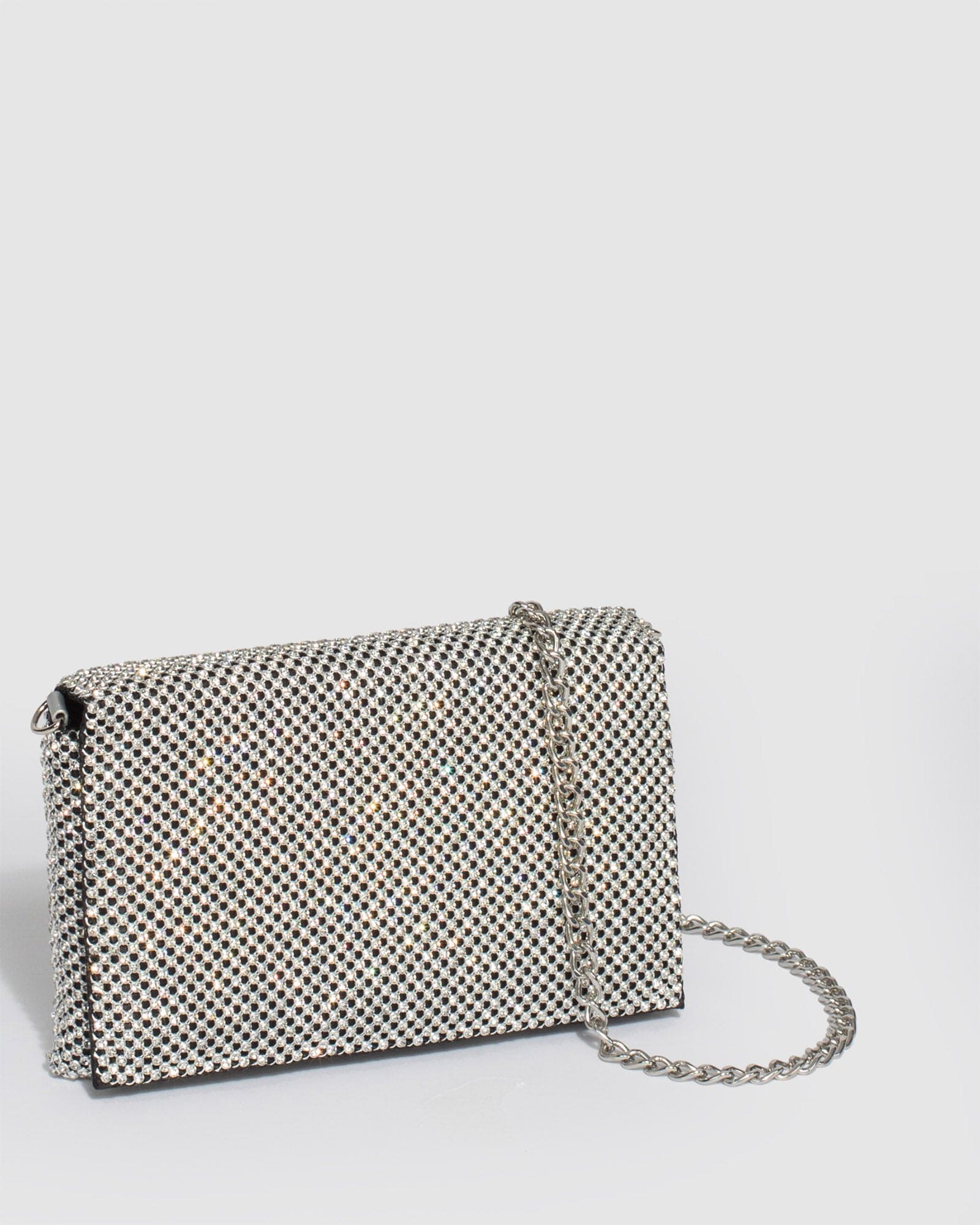 Silver Audrina Clutch Bag