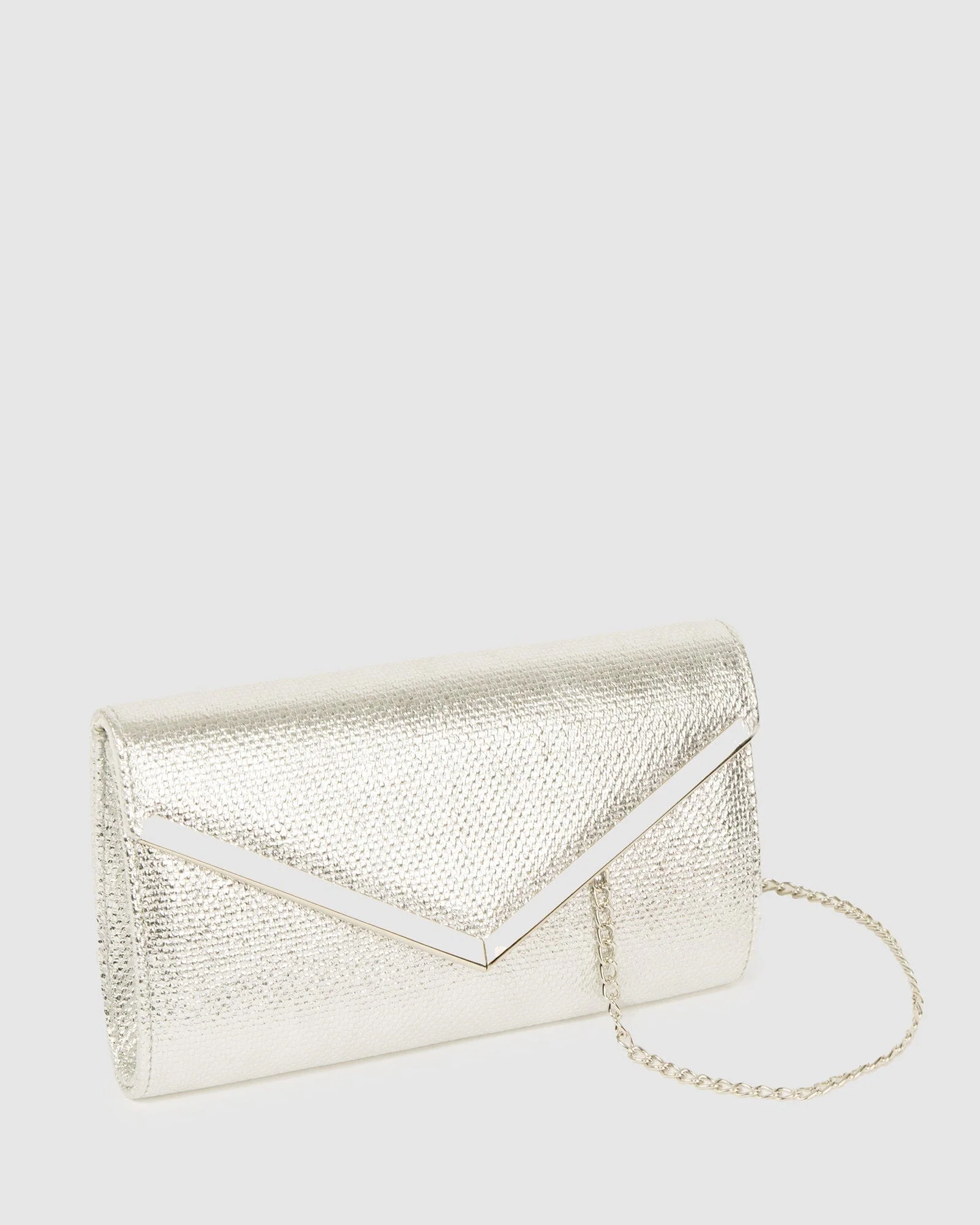 Silver Cindy Evening Clutch Bag