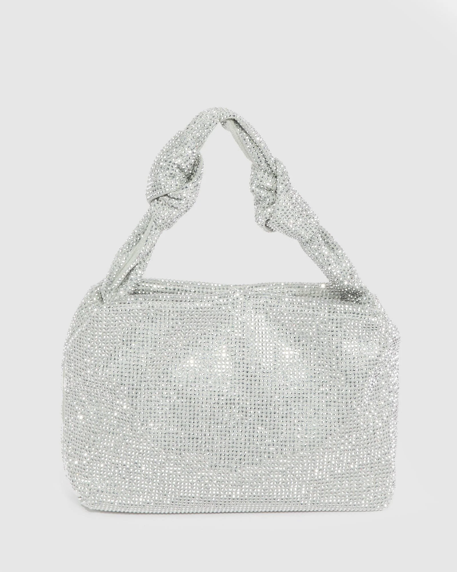 Silver Arella Mini Knot Bag