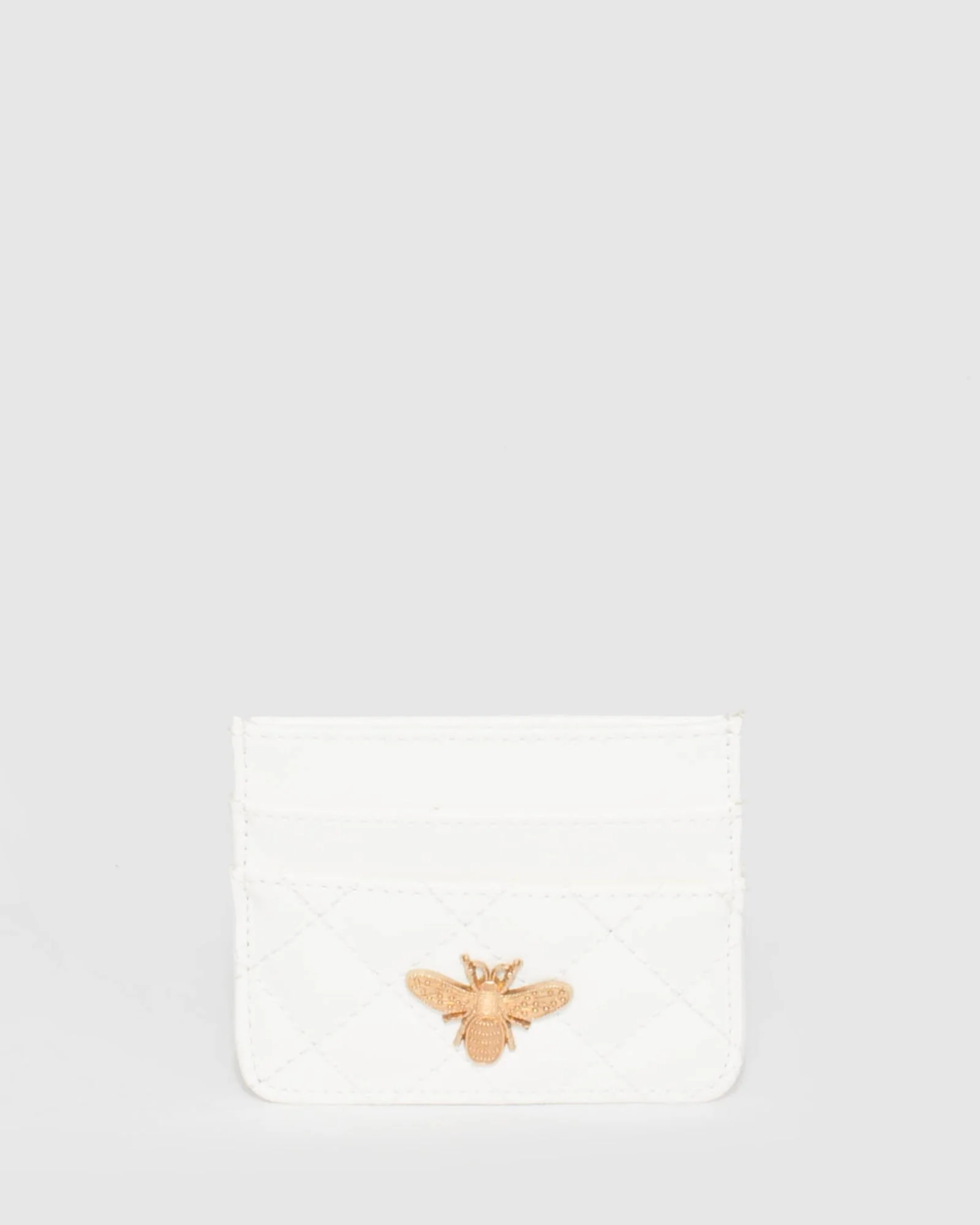 White Chiara Bee Card Purse