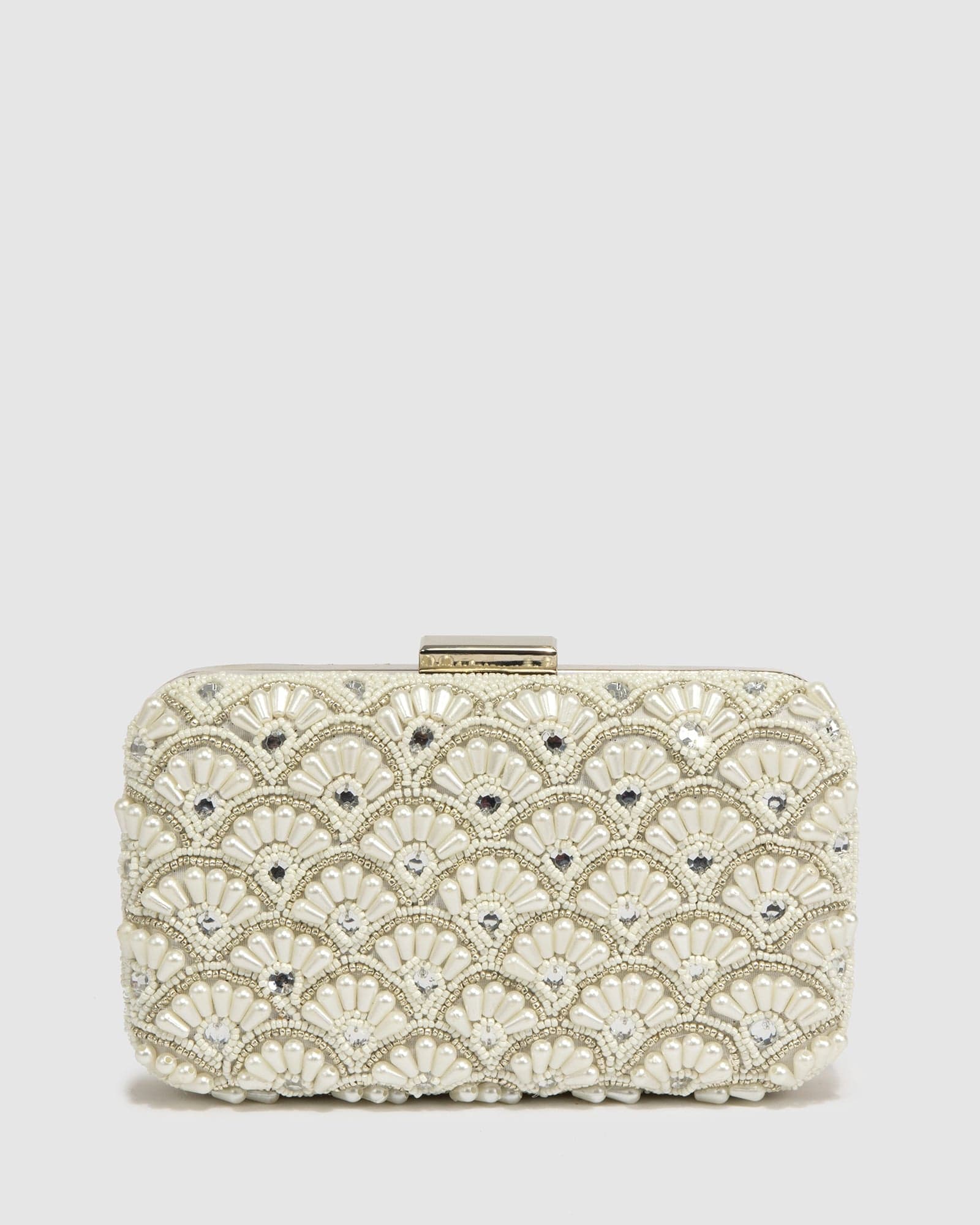 Pearl Zoe Beaded Clutch Bag