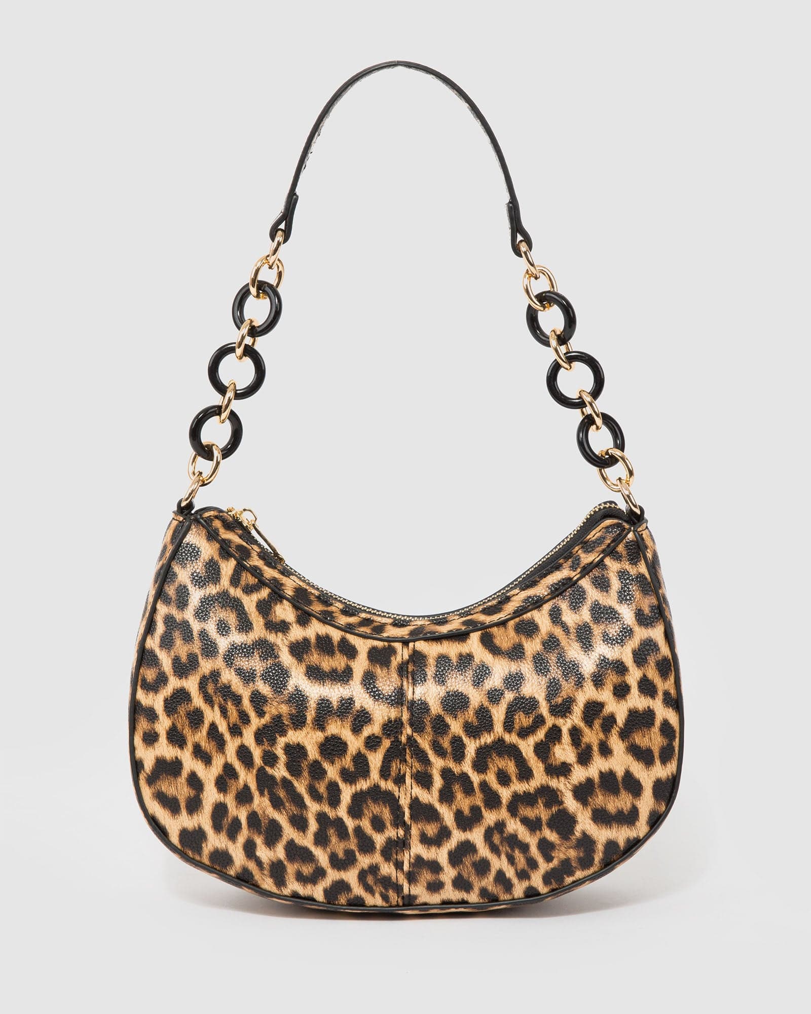 Leopard Print Posie Chain Shoulder Bag