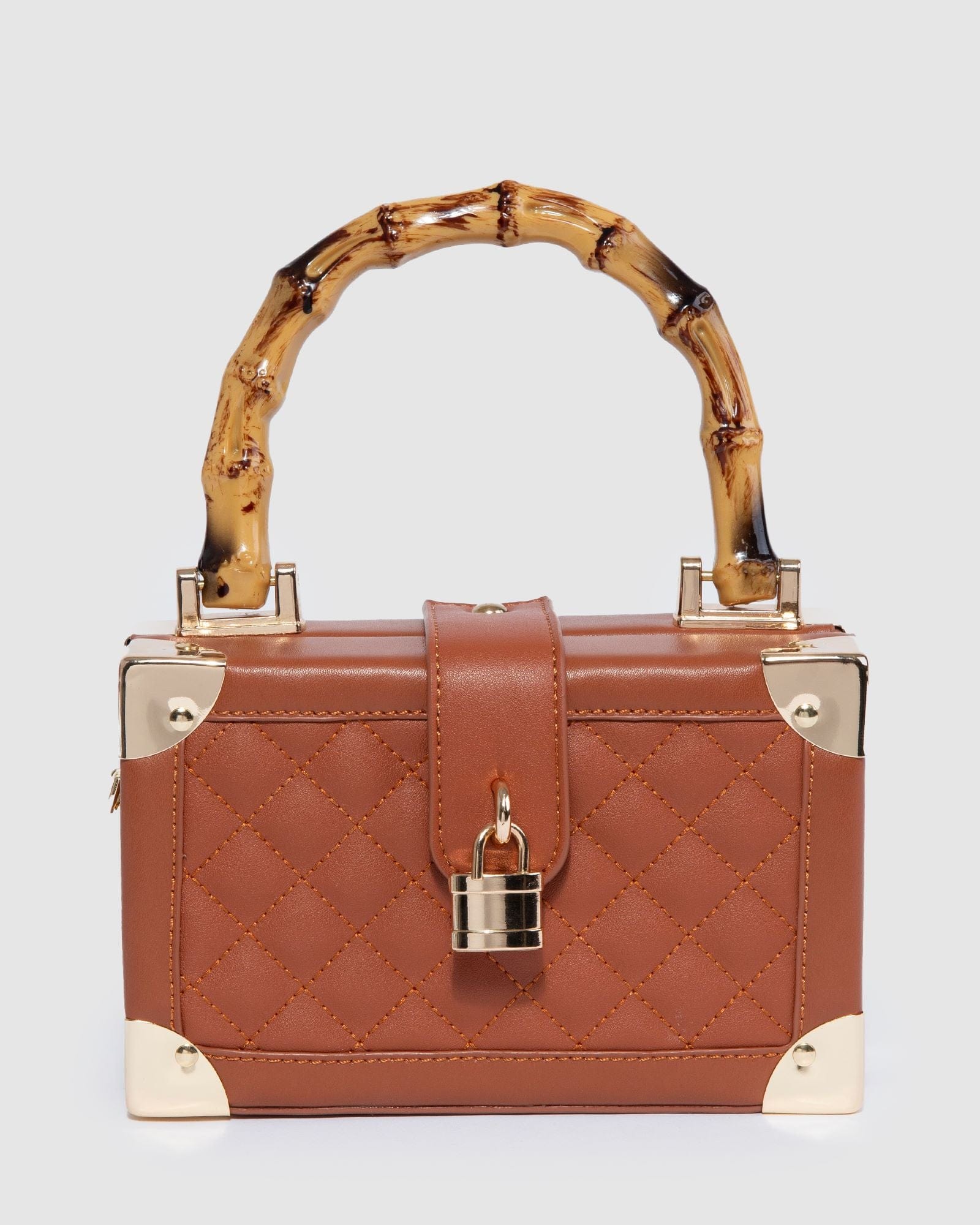 Tan Kendall Bamboo Trunk Bag
