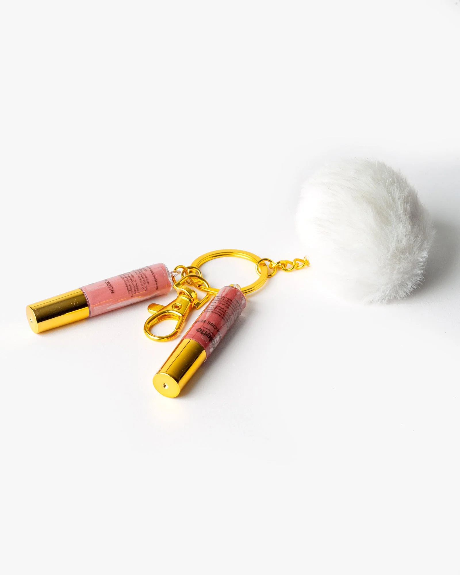 Nude Lip Gloss Keyring