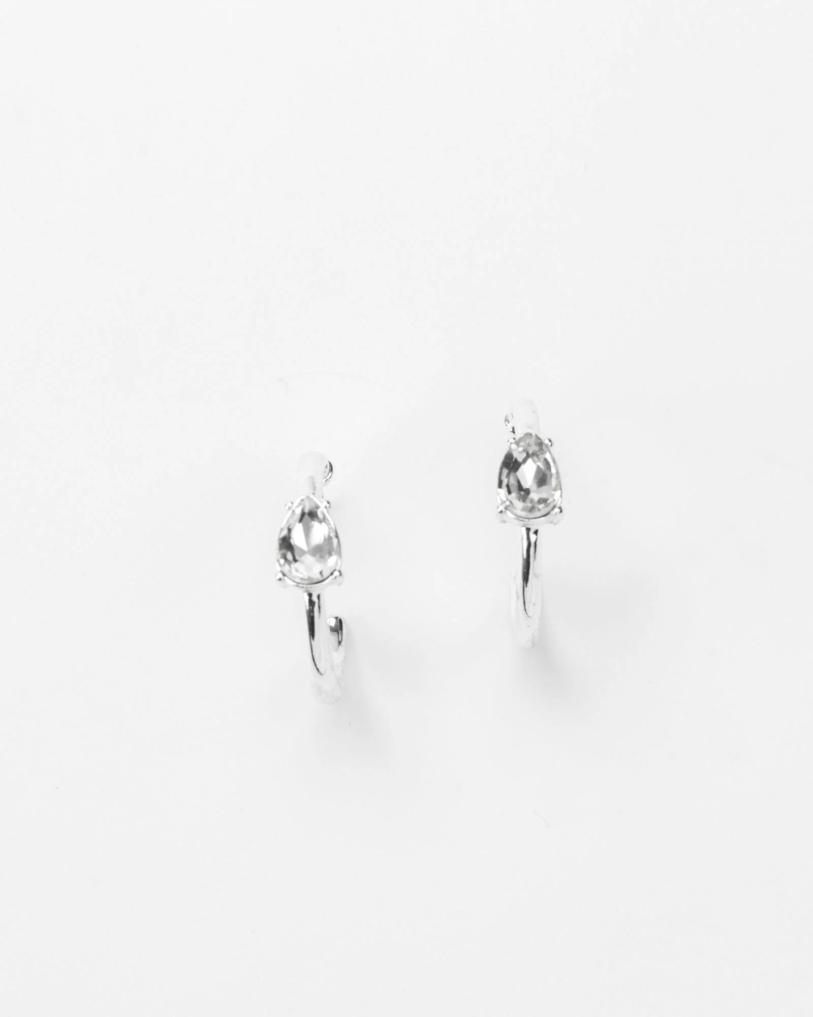 Crystal Embellished Hoop Earrings