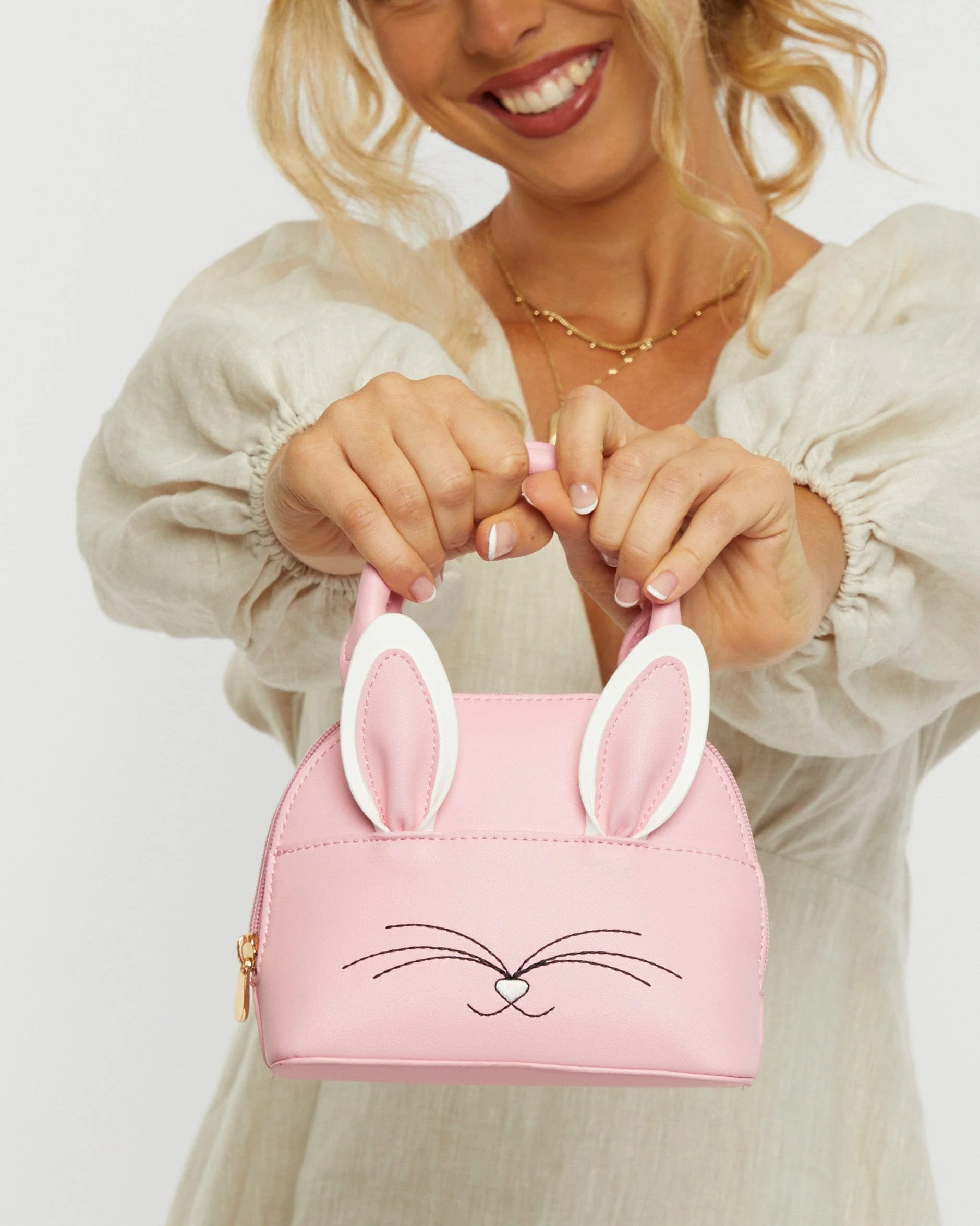 Pink Monica Bunny Tote Bag