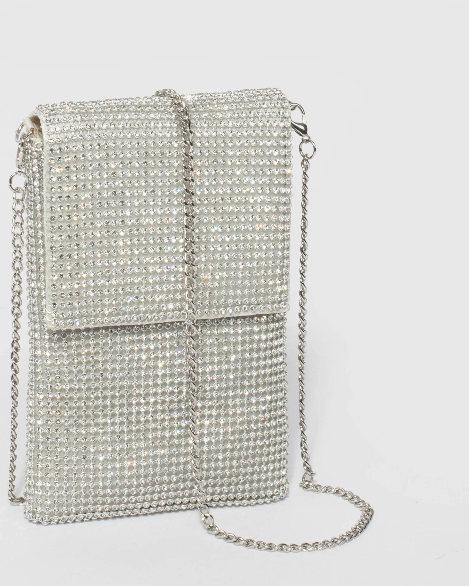 Silver Giselle Phone Crossbody Bag