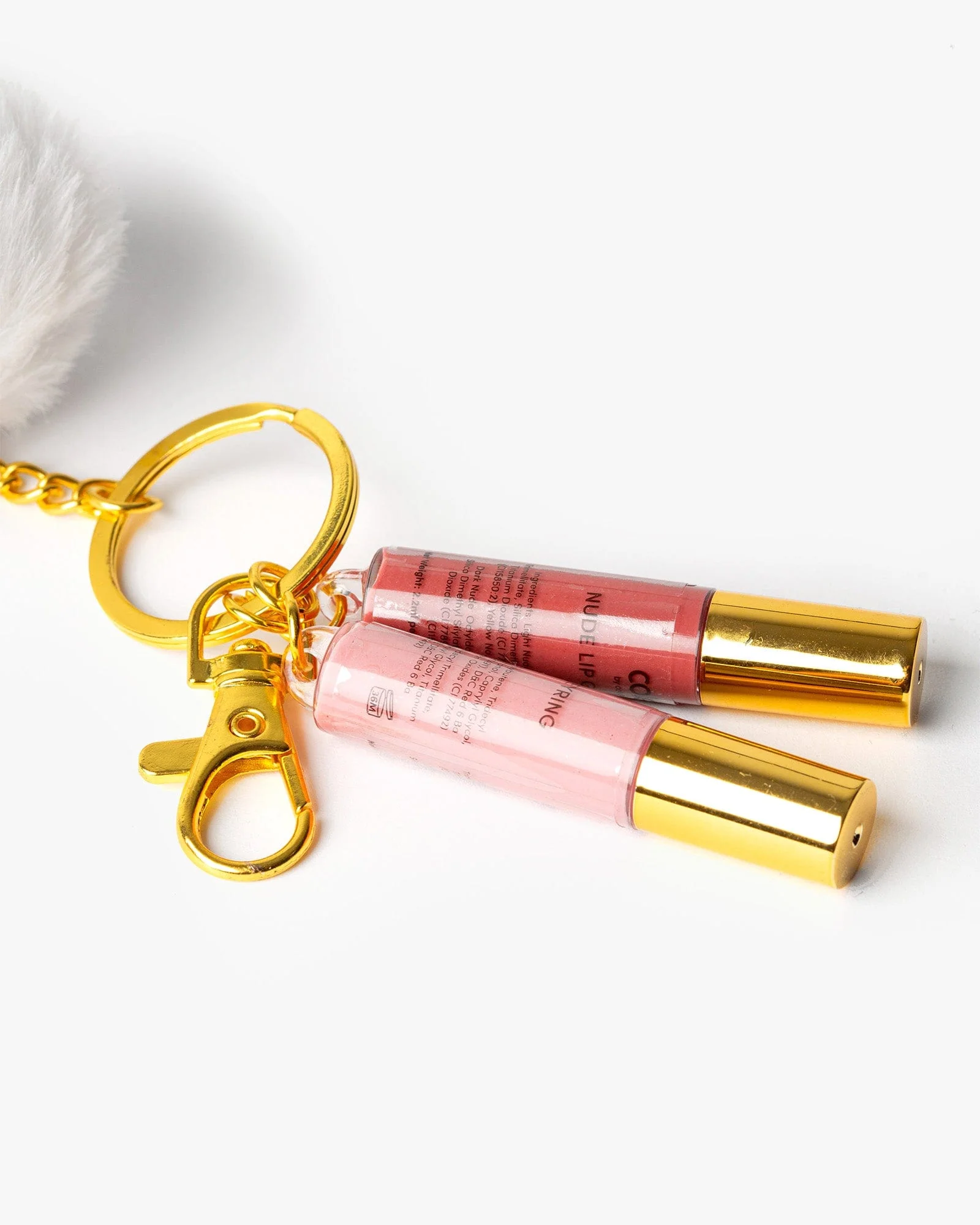 Nude Lip Gloss Keyring