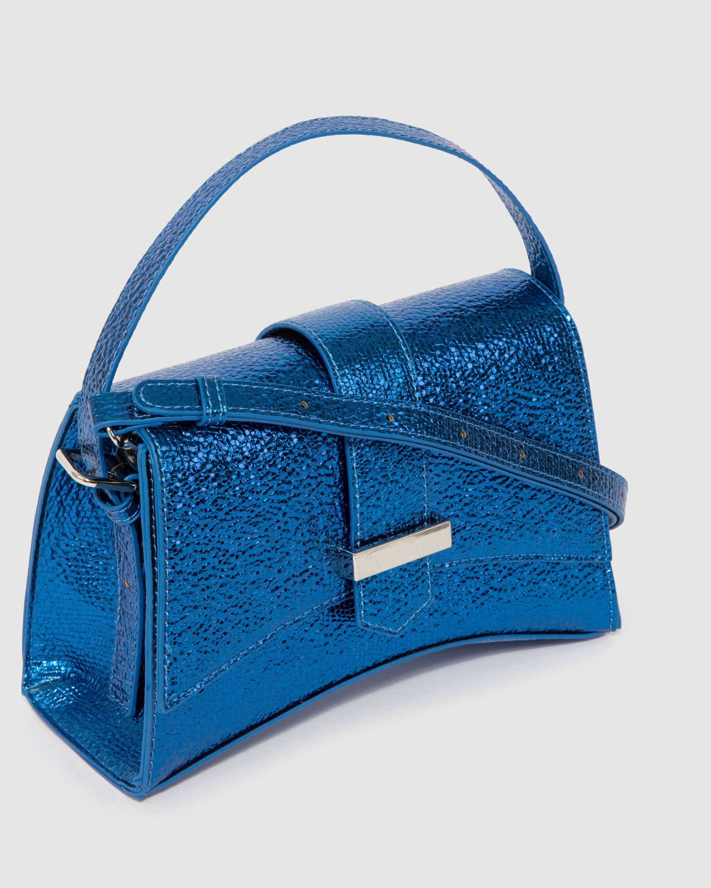 Blue Bonnie Top Handle Bag