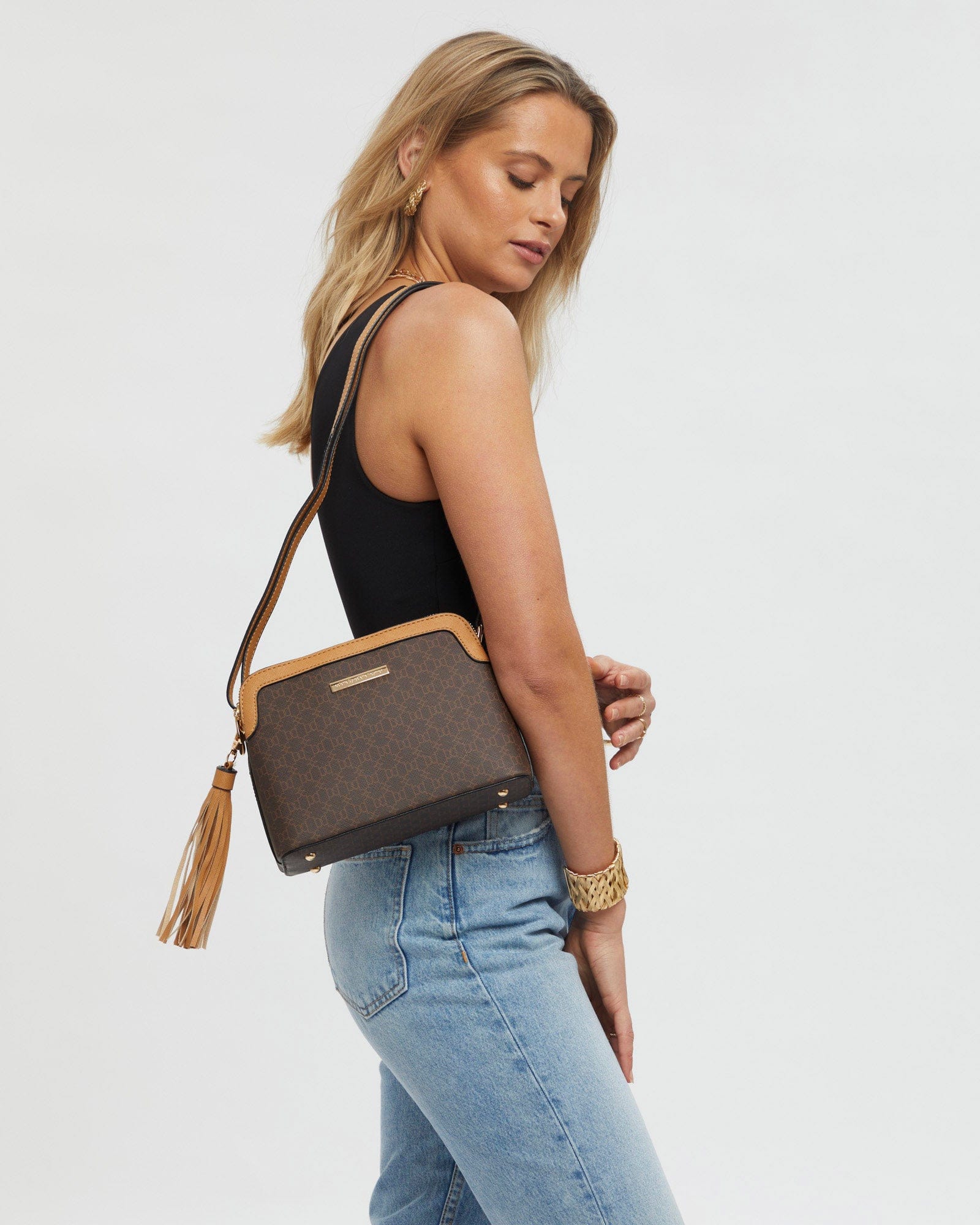 Monogram Tassel Crossbody Bag