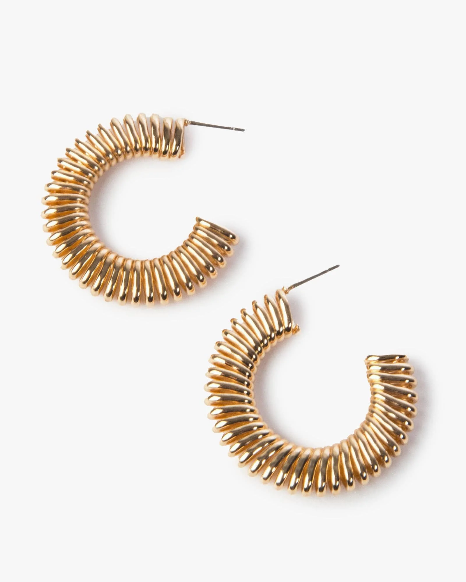 Gold Wrapped Hoop Earrings