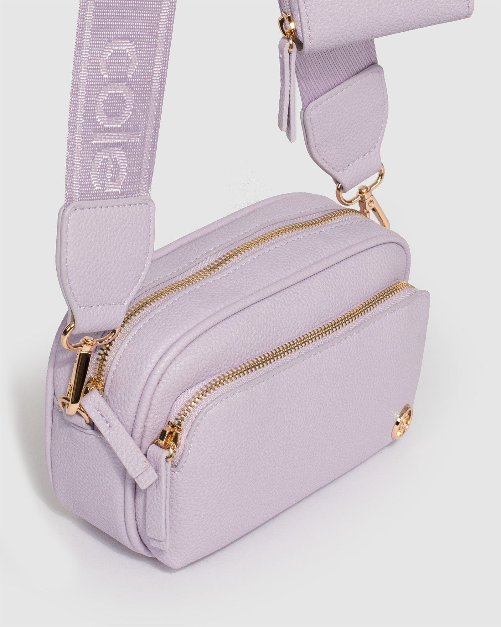 Purple Amalia Webbing Crossbody Bag