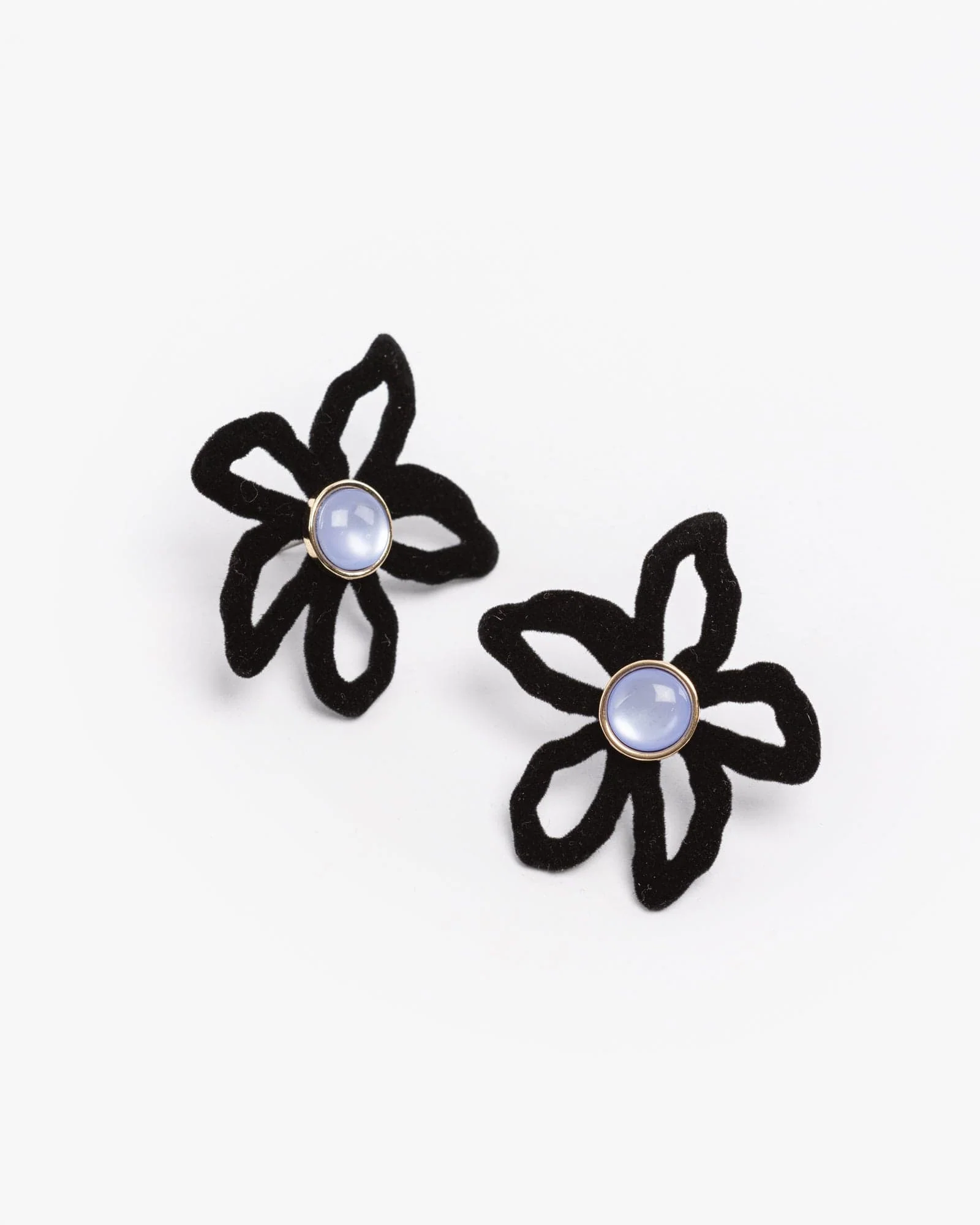 Multi Colour Felt Flower Earrings