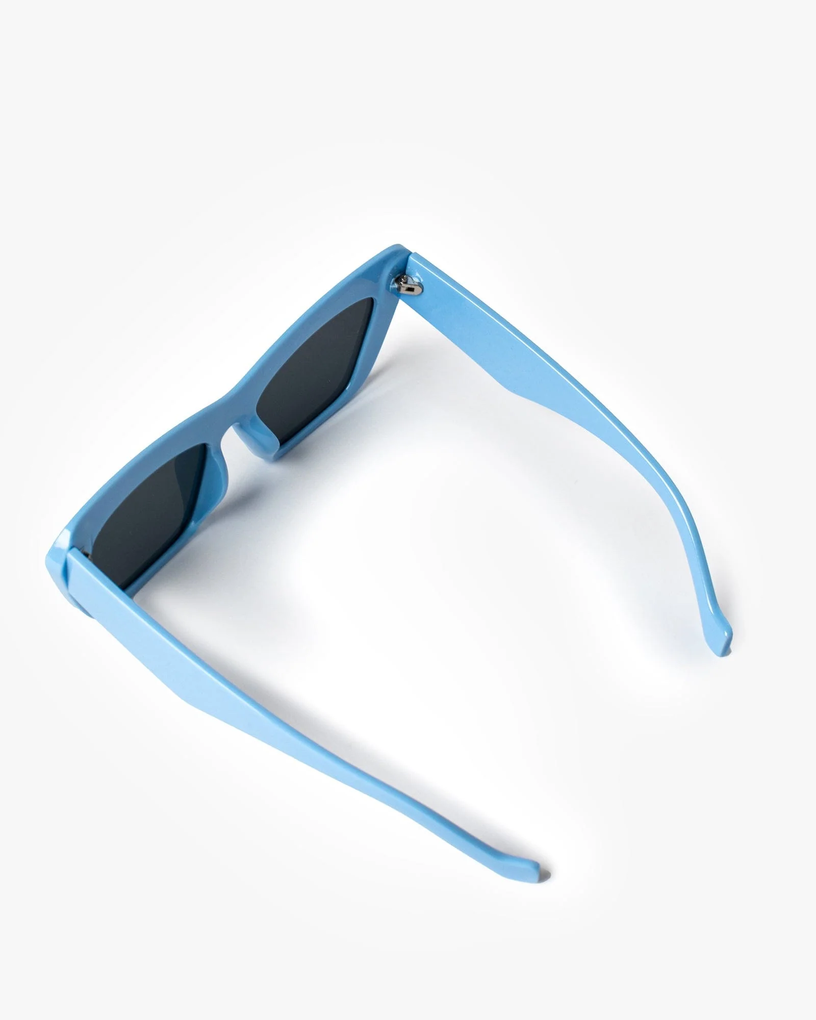 Blue Cat-Eye Chunky Frame Sunglasses