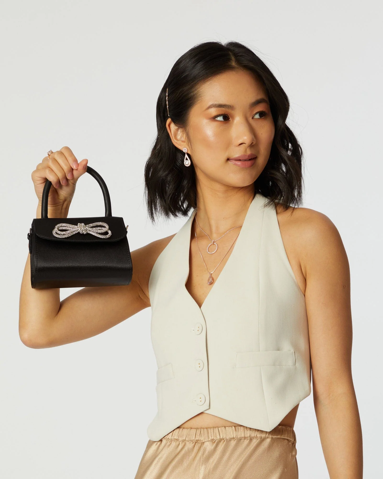Black Kiki Bow Mini Bag