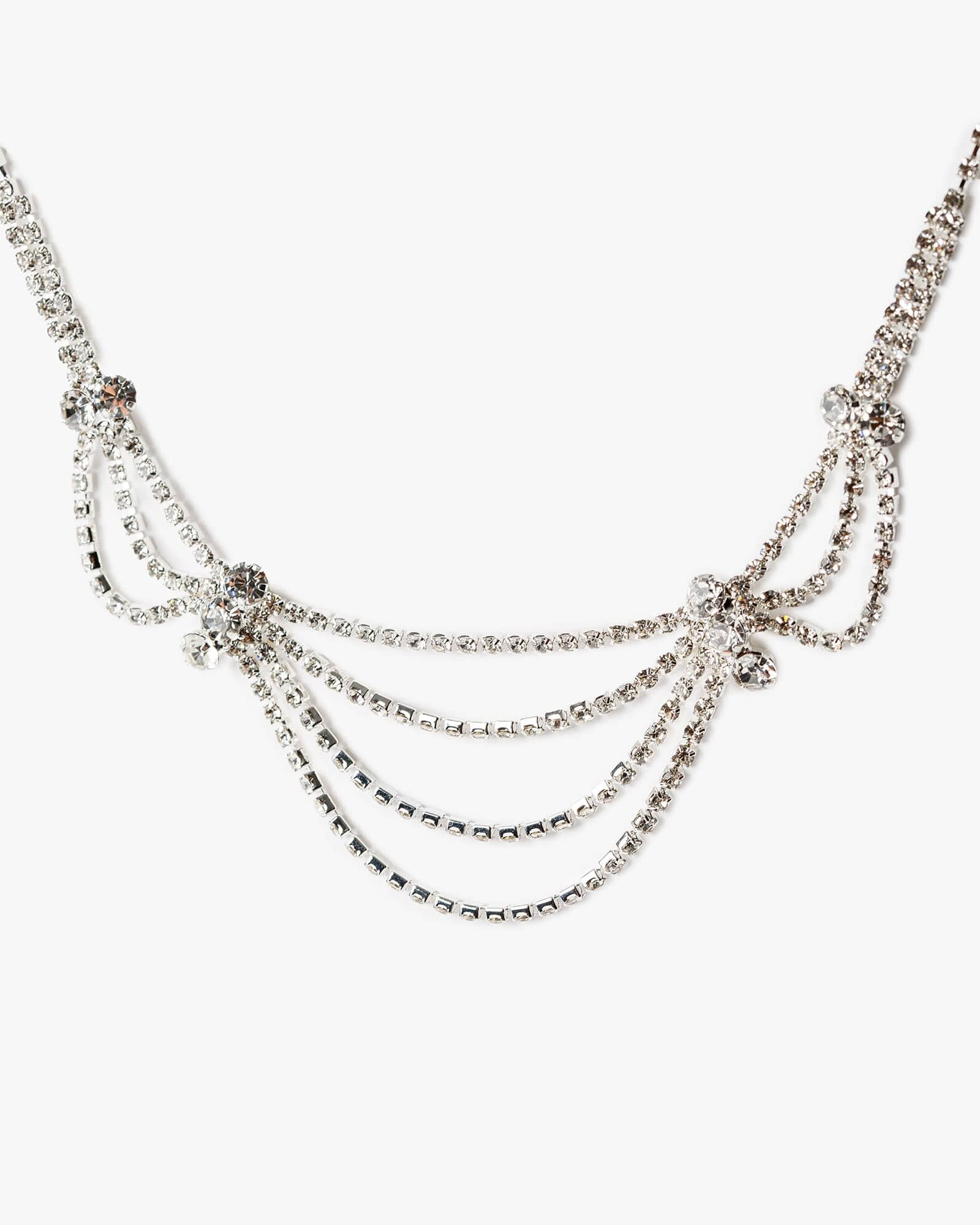 Crystal Curtain Detail Necklace