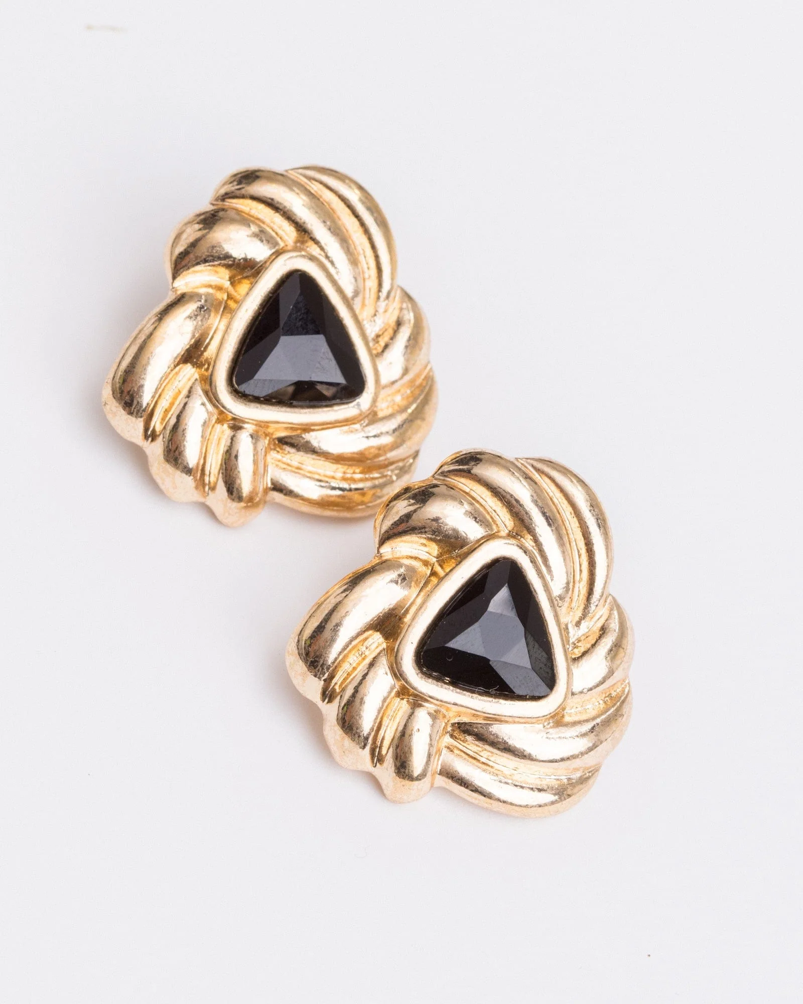 Crystal Oversized Twist Stud Earrings