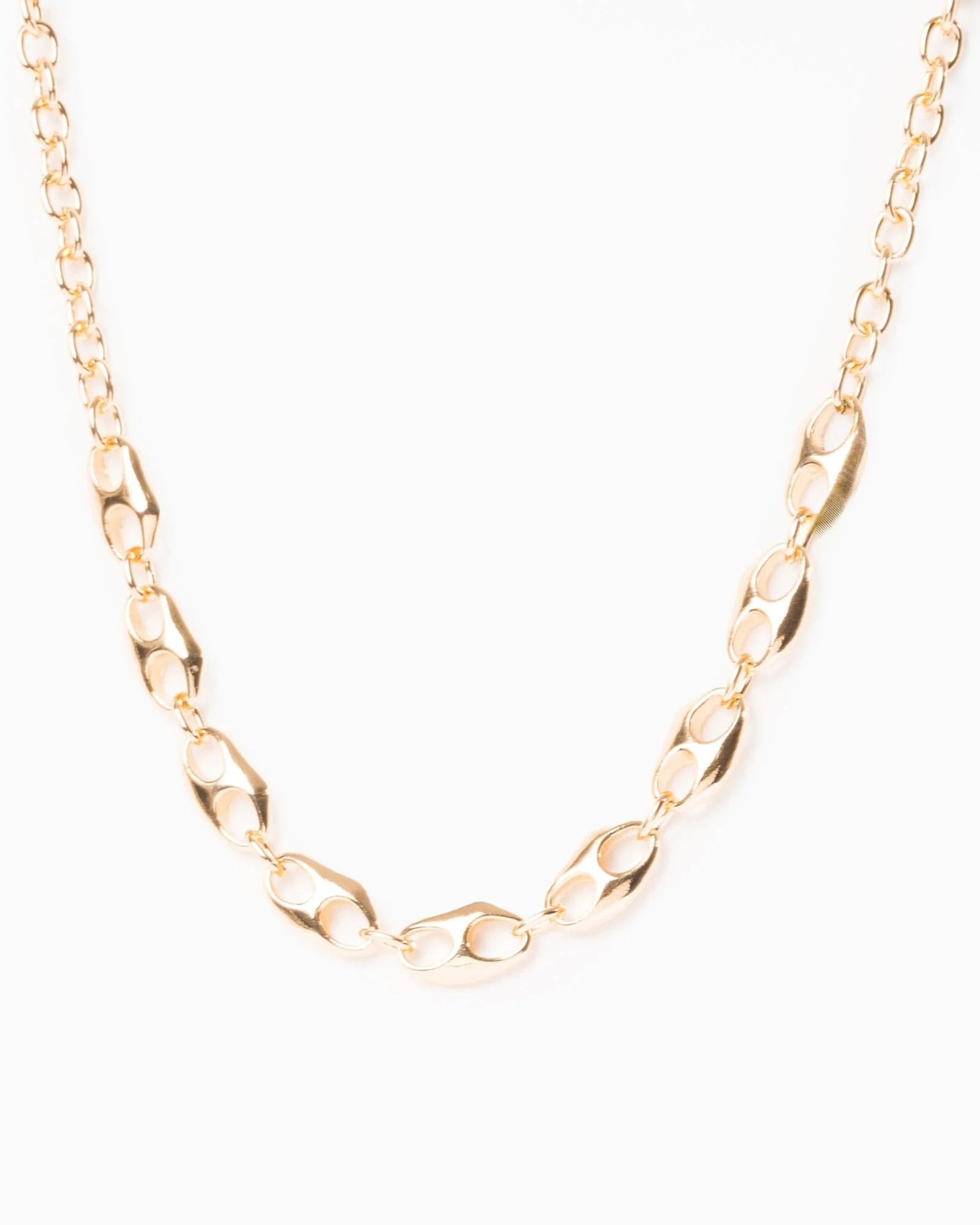 Gold Bike Chain Statement Necklace
