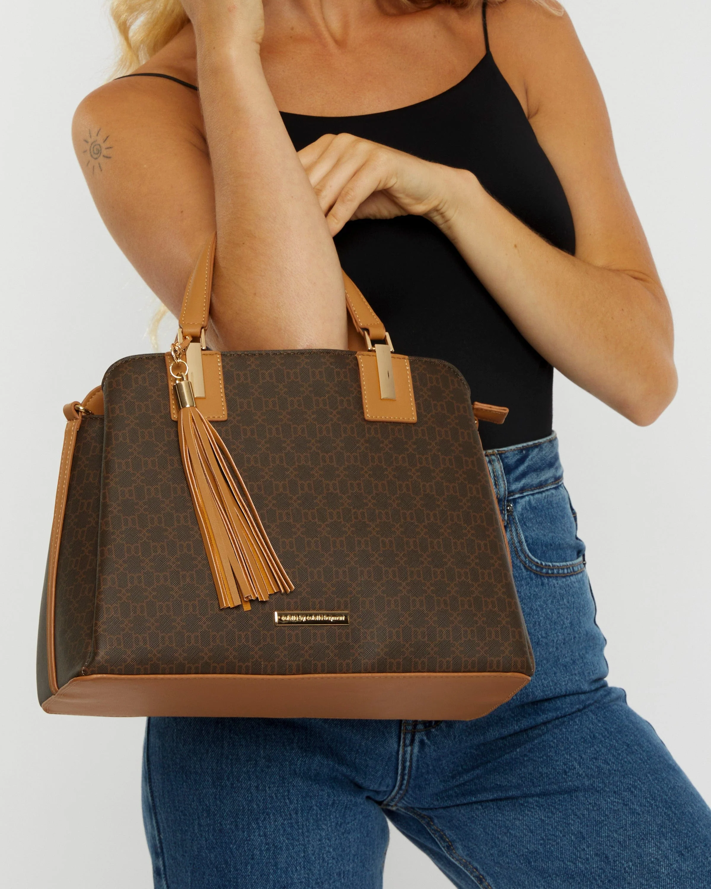 Monogram Toni Tassel Tote Bag