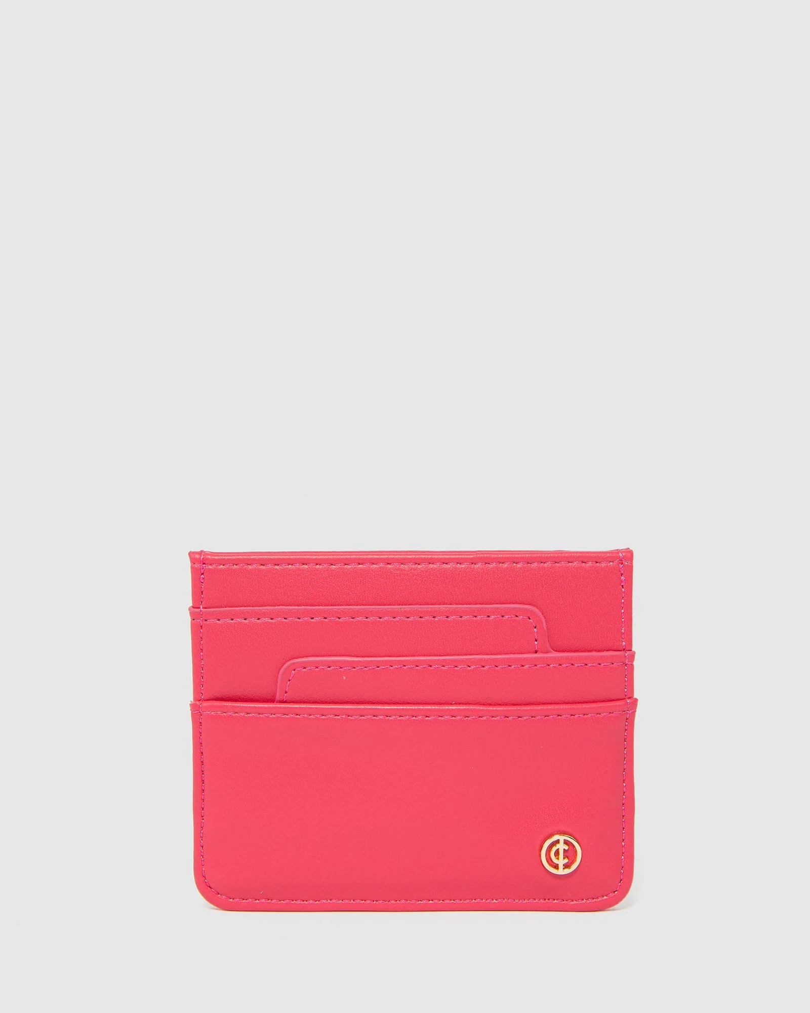 Pink Chiara Logo Card Purse