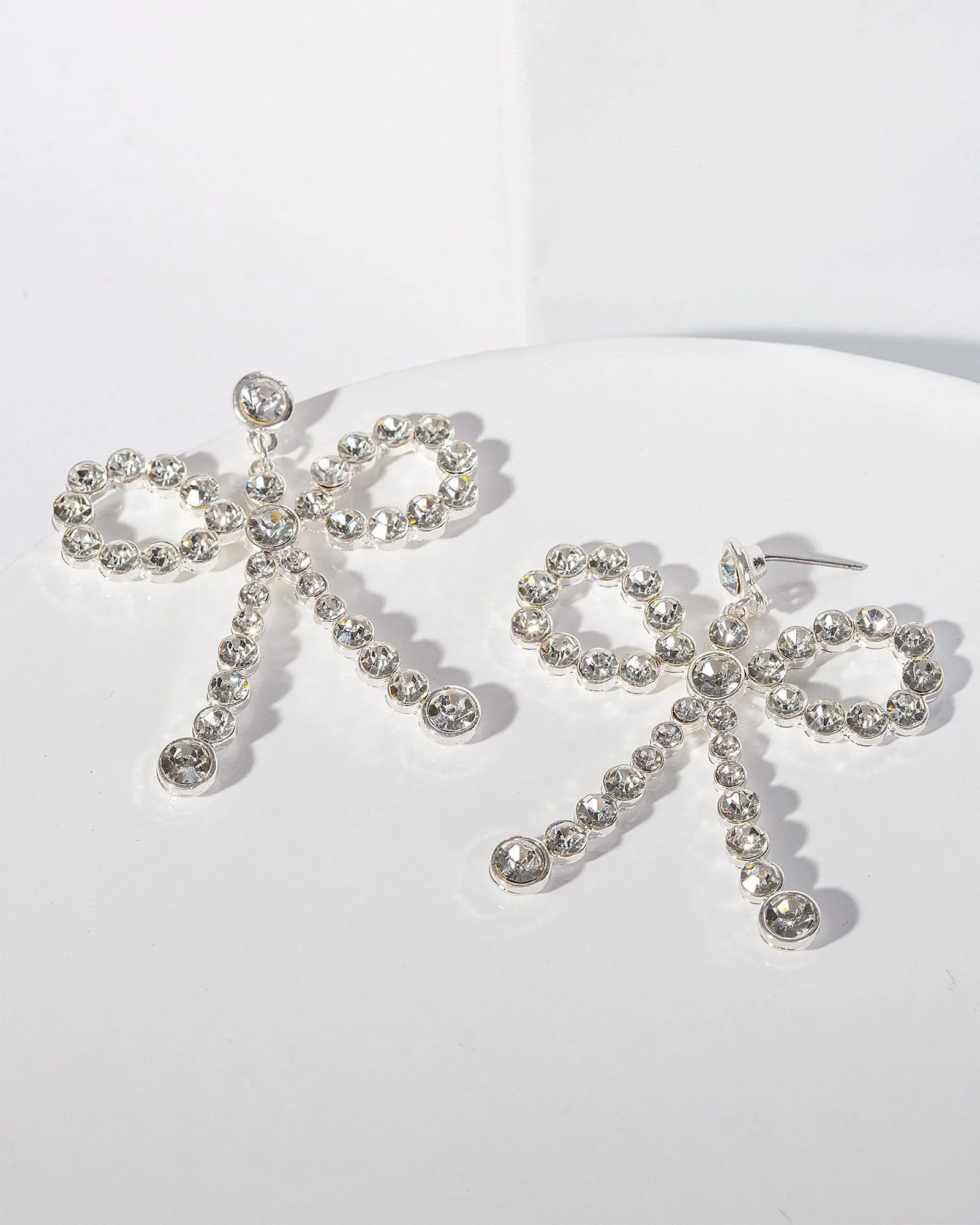 Crystal Small Bow Earrings