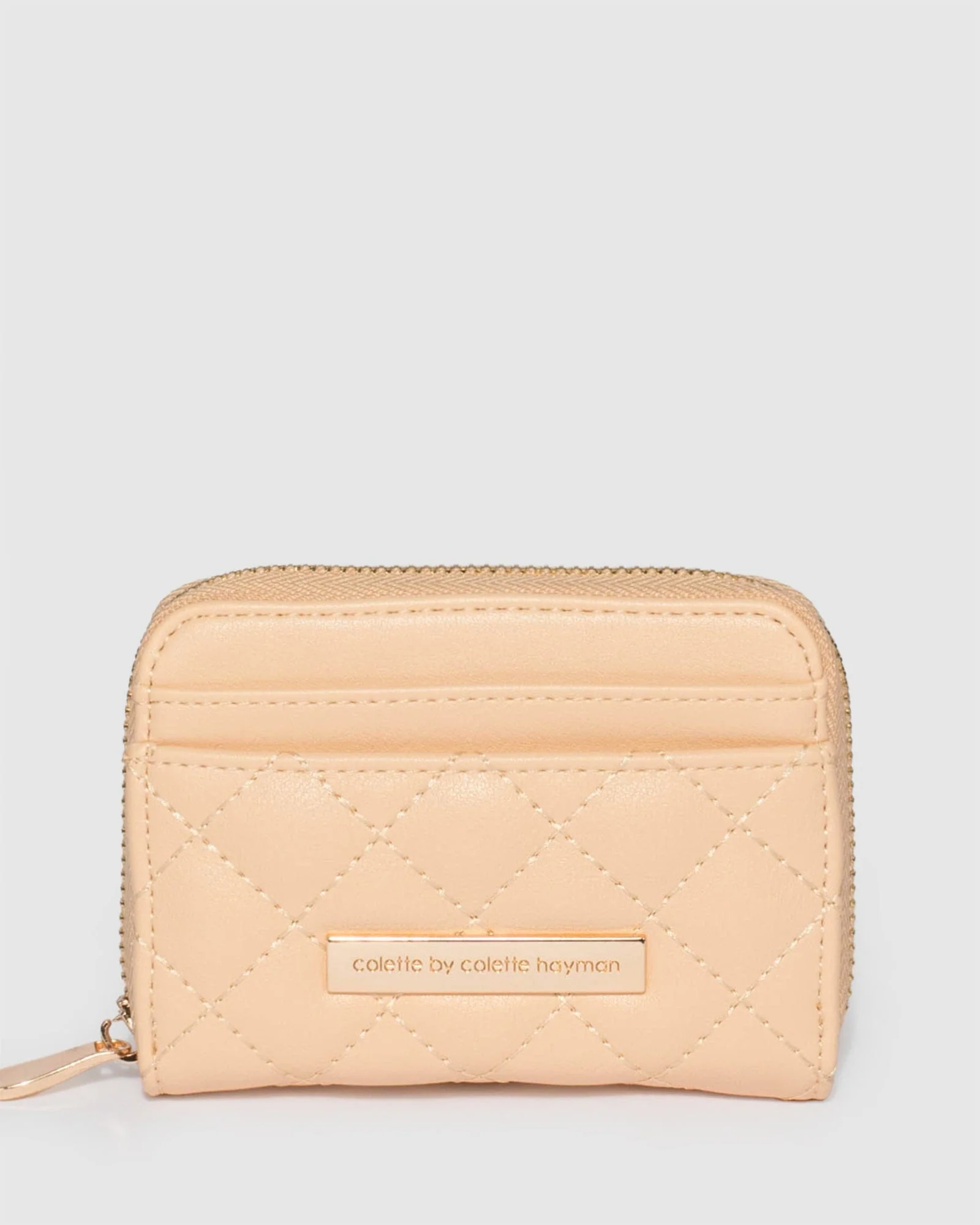 Nude Quilted Lexi Zip Purse