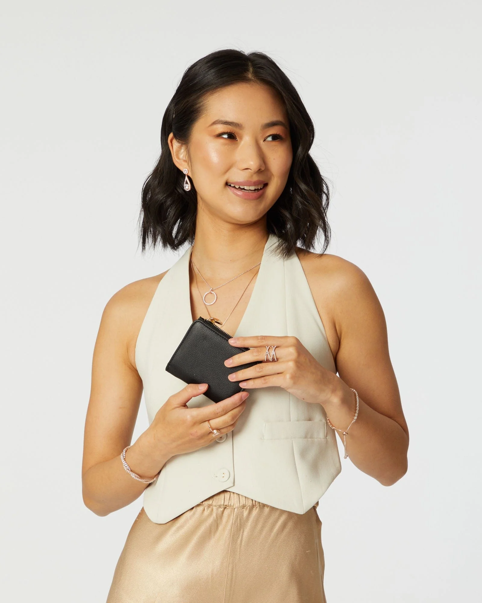 Black Plain Han Mini Wallet