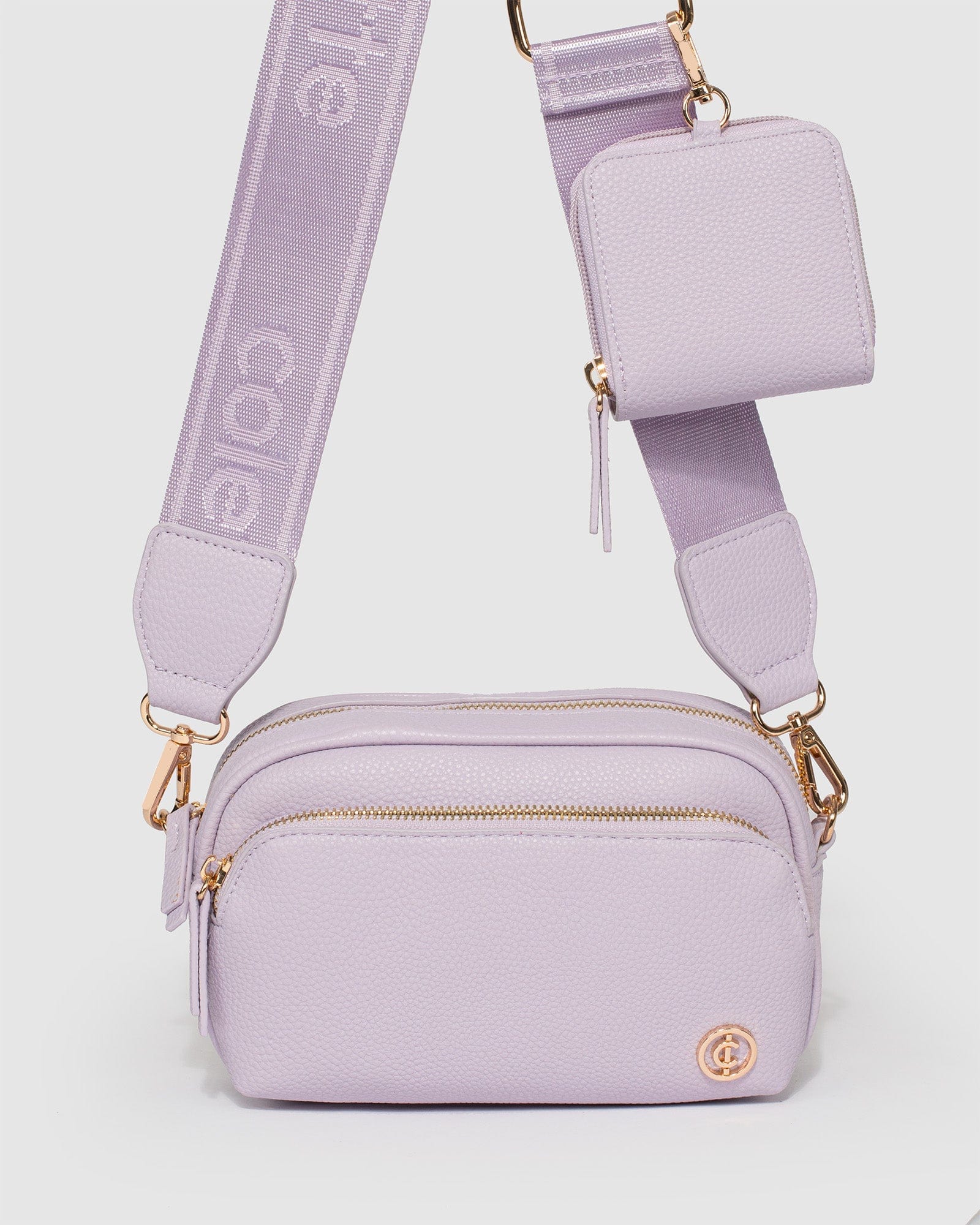 Purple Amalia Webbing Crossbody Bag