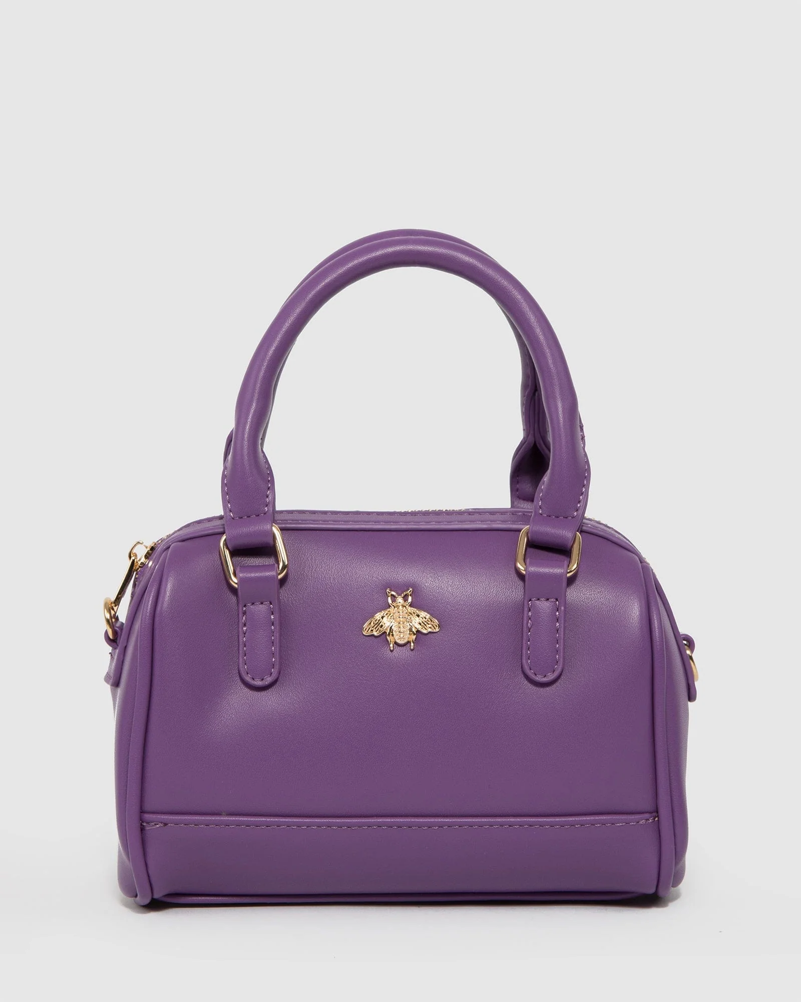Purple Ami Bee Mini Bowler Bag