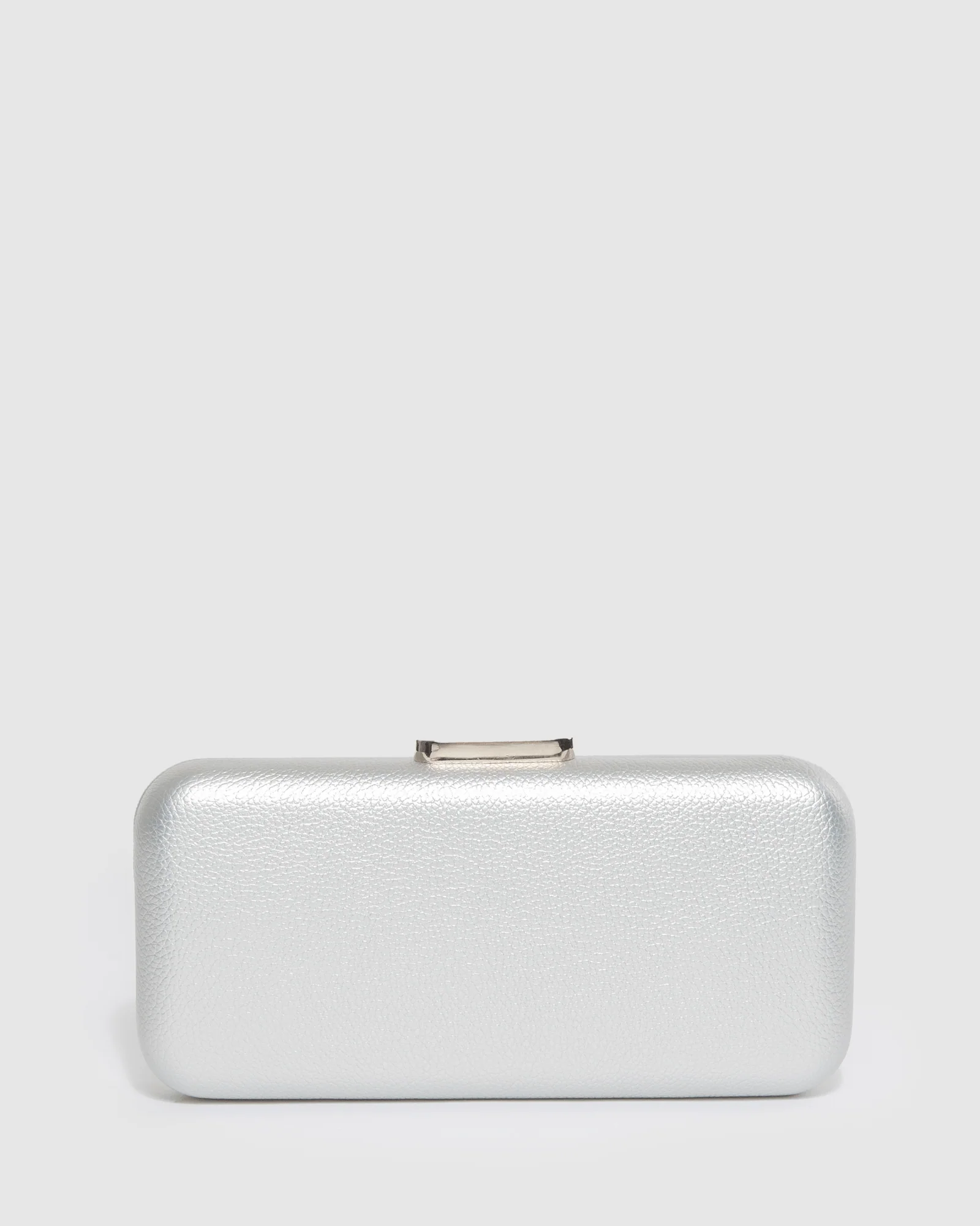 Silver Marlee Hardcase Clutch Bag