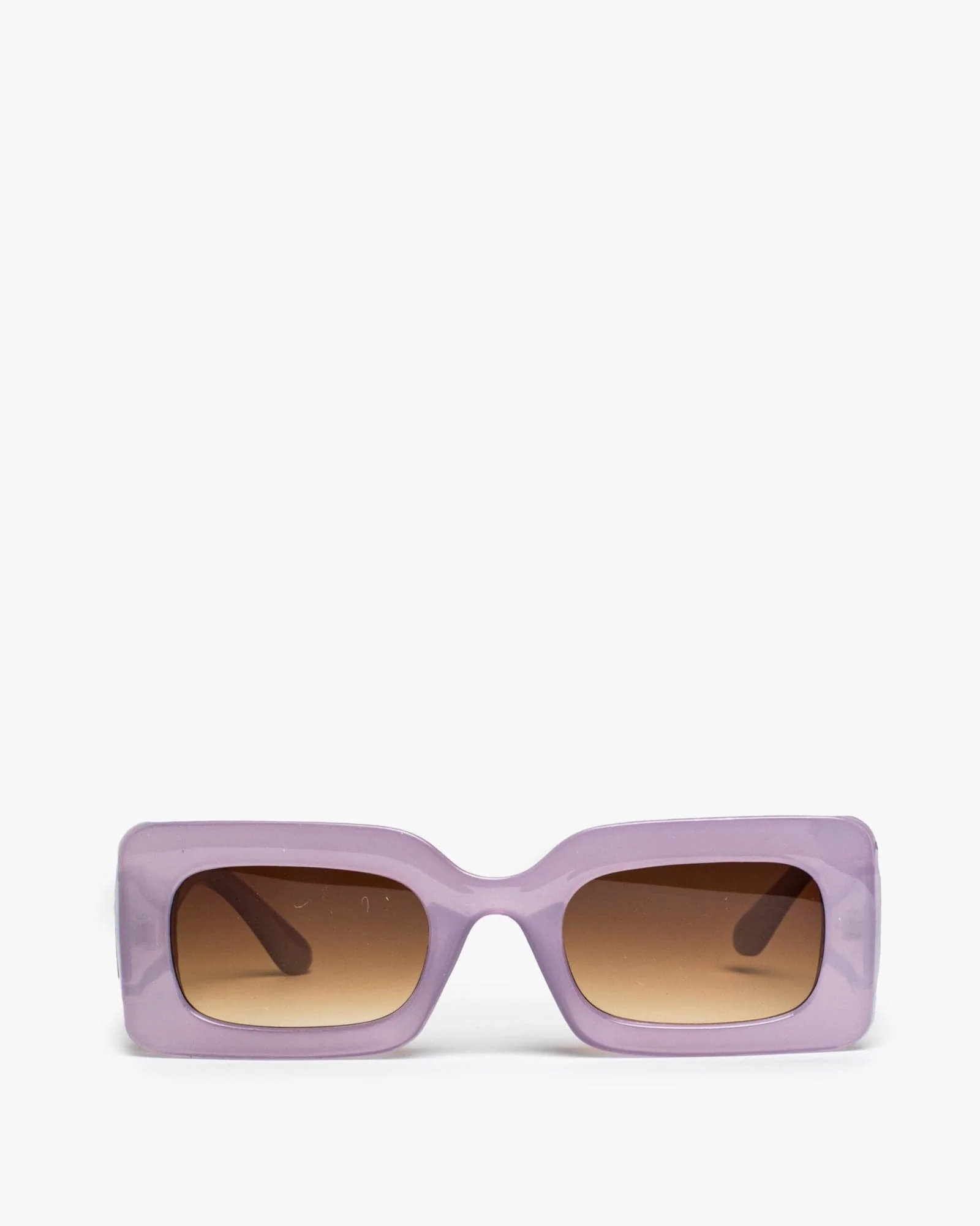 Purple Rectangle Plain Sunglasses