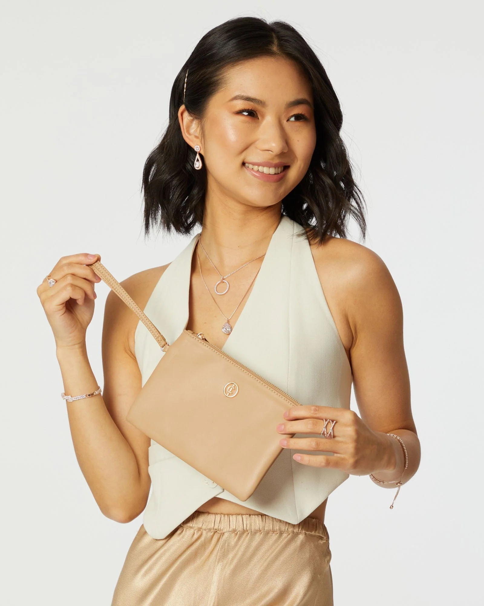 Ellie Nude Wristlet Purse
