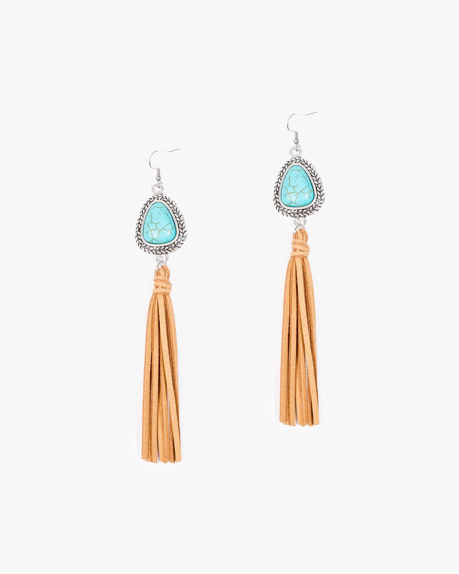 Multi Colour Stone Look Cord Detail Earrings