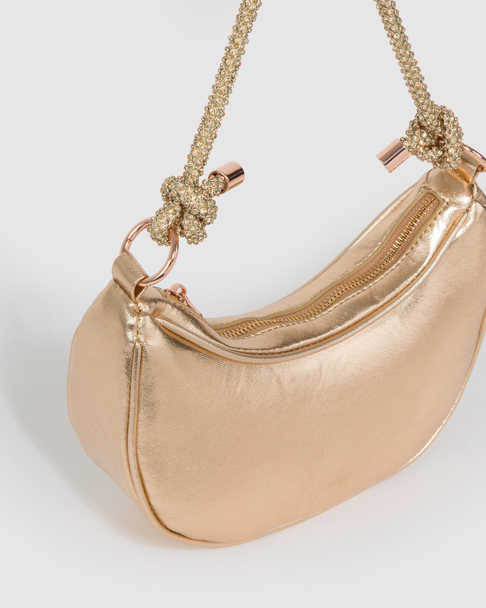 Rose Gold Tarryn Crescent Shoulder Bag