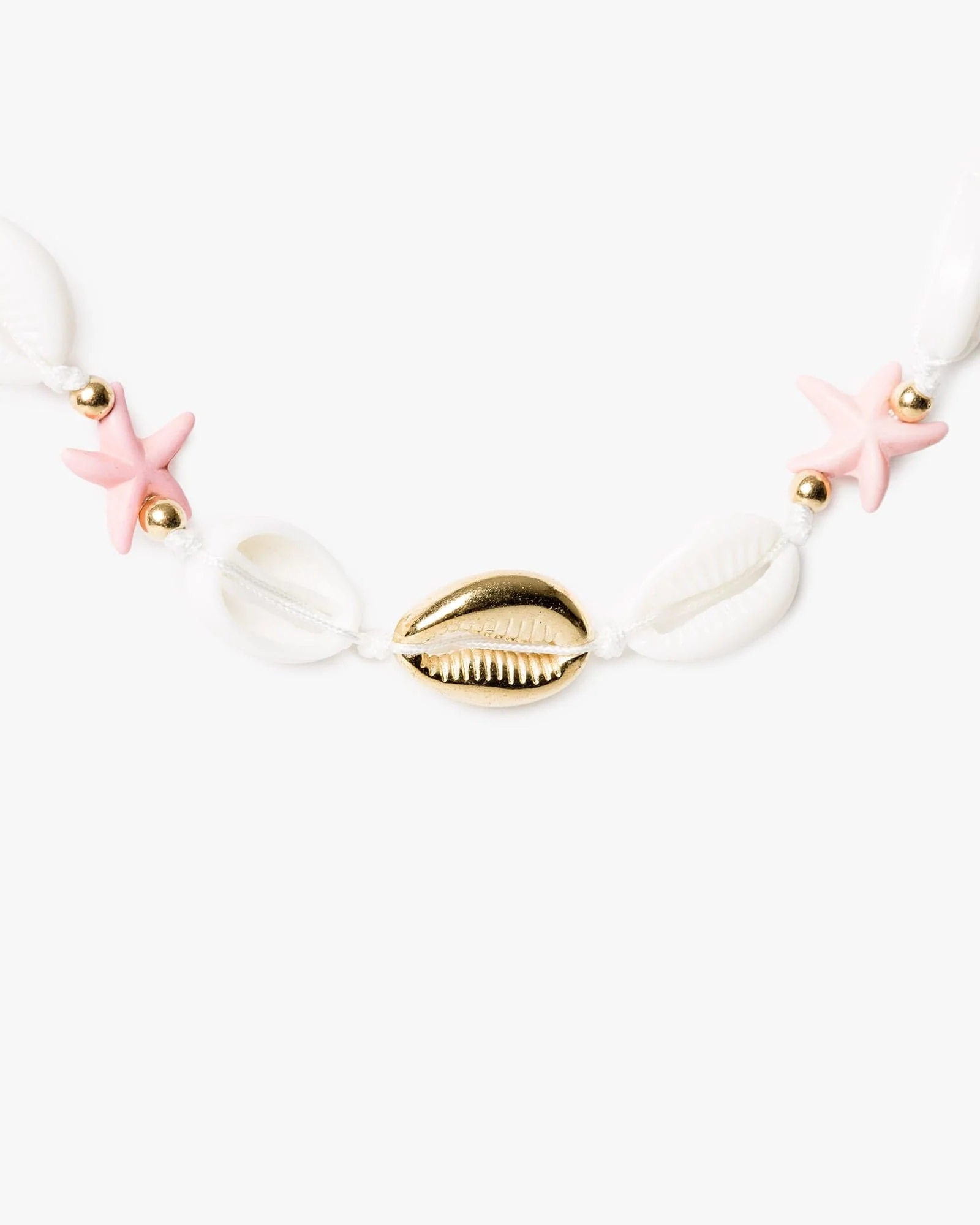 Multi Colour Beach Charm Rope Necklace