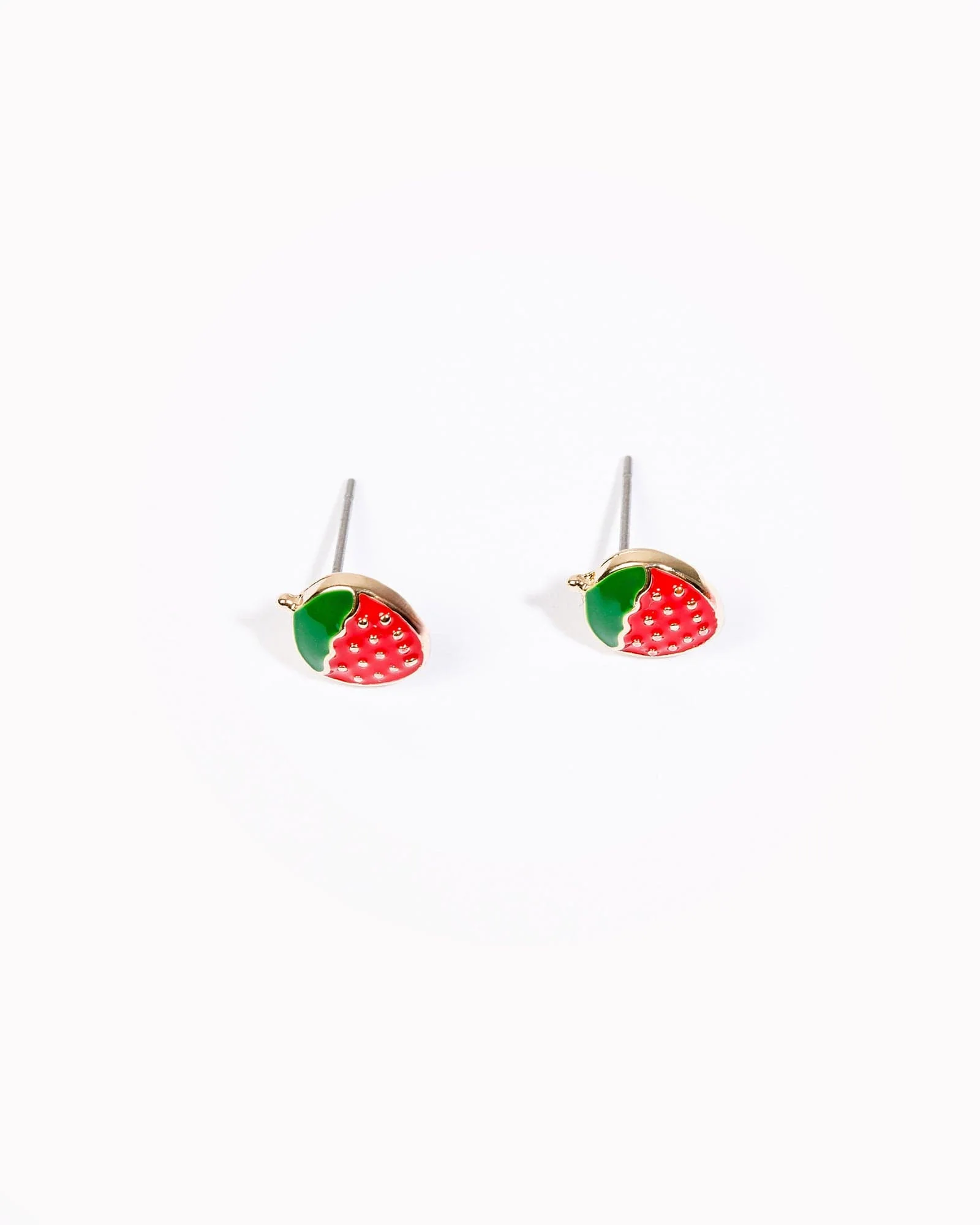 Red Strawberry Stud Earrings