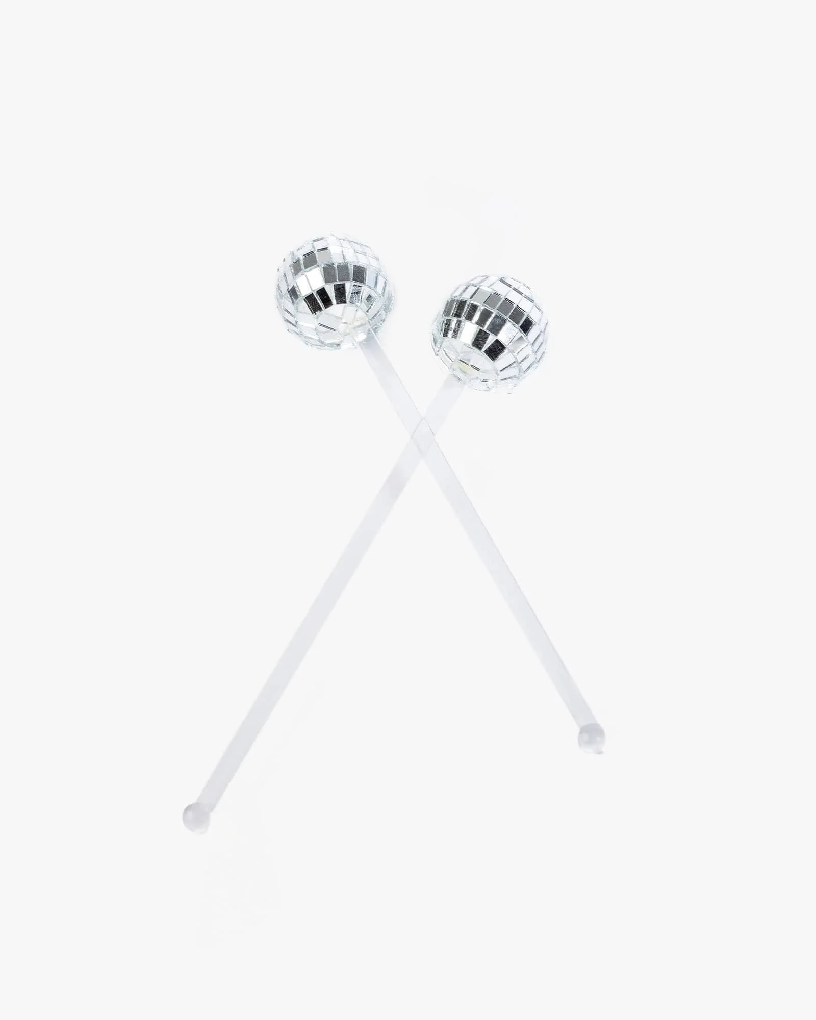 Silver Disco Ball Drink Stirrers