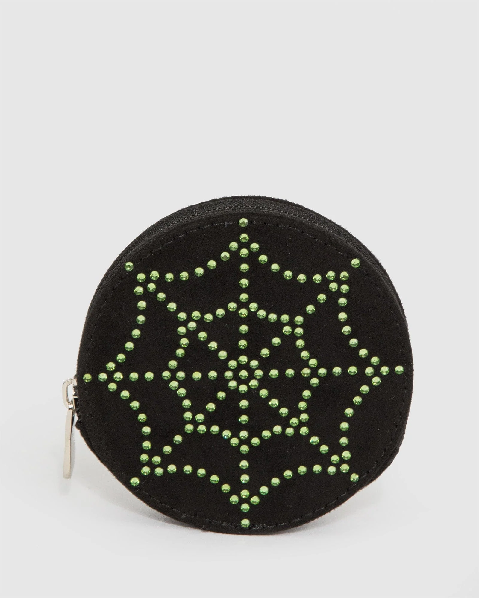 Black Web Round Coin Purse