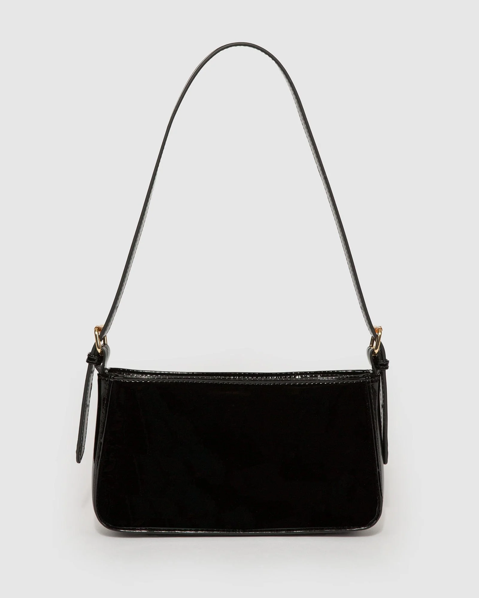 Black Frankie Buckle Strap Shoulder Bag