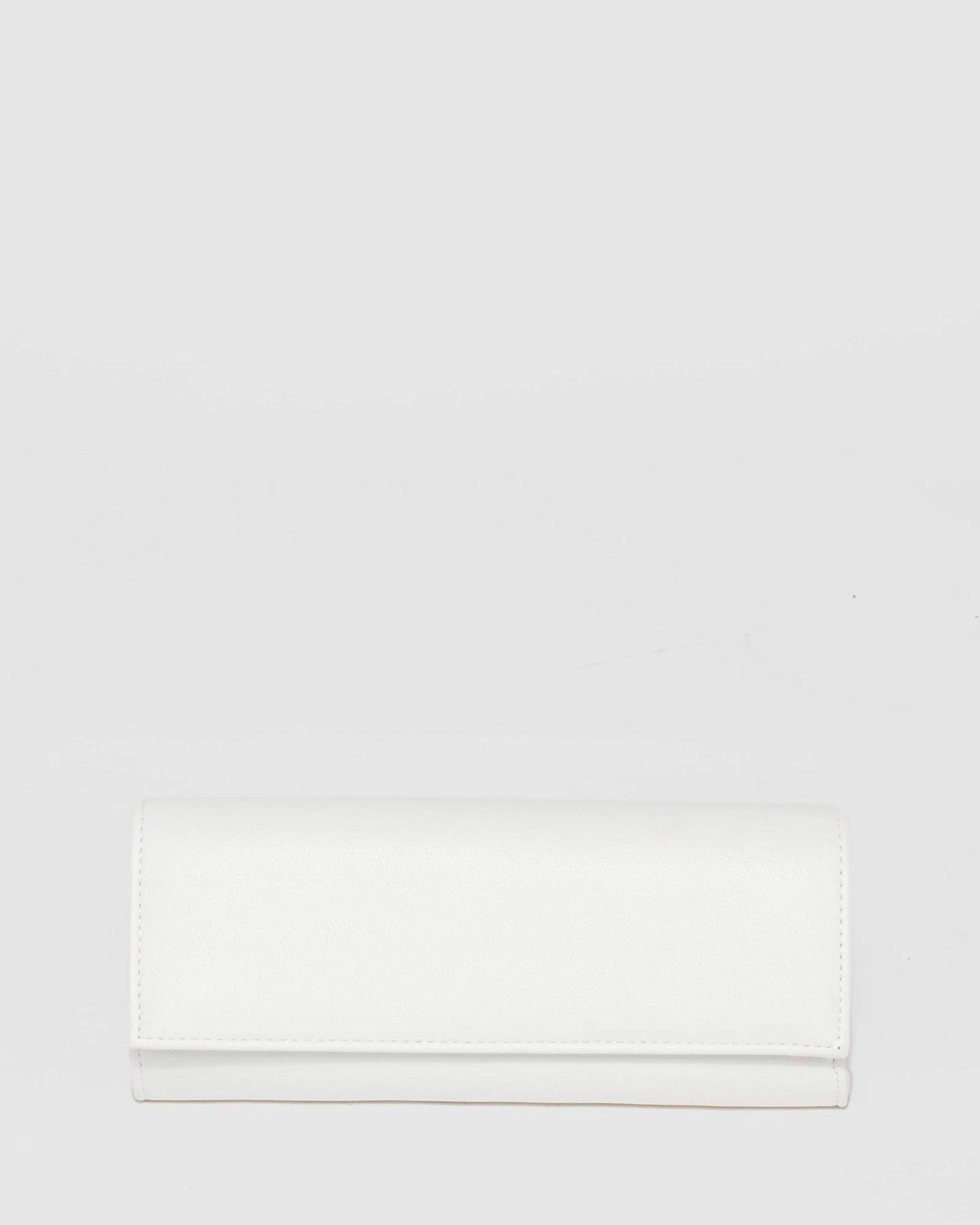 White Nolene Plain Clutch Bag