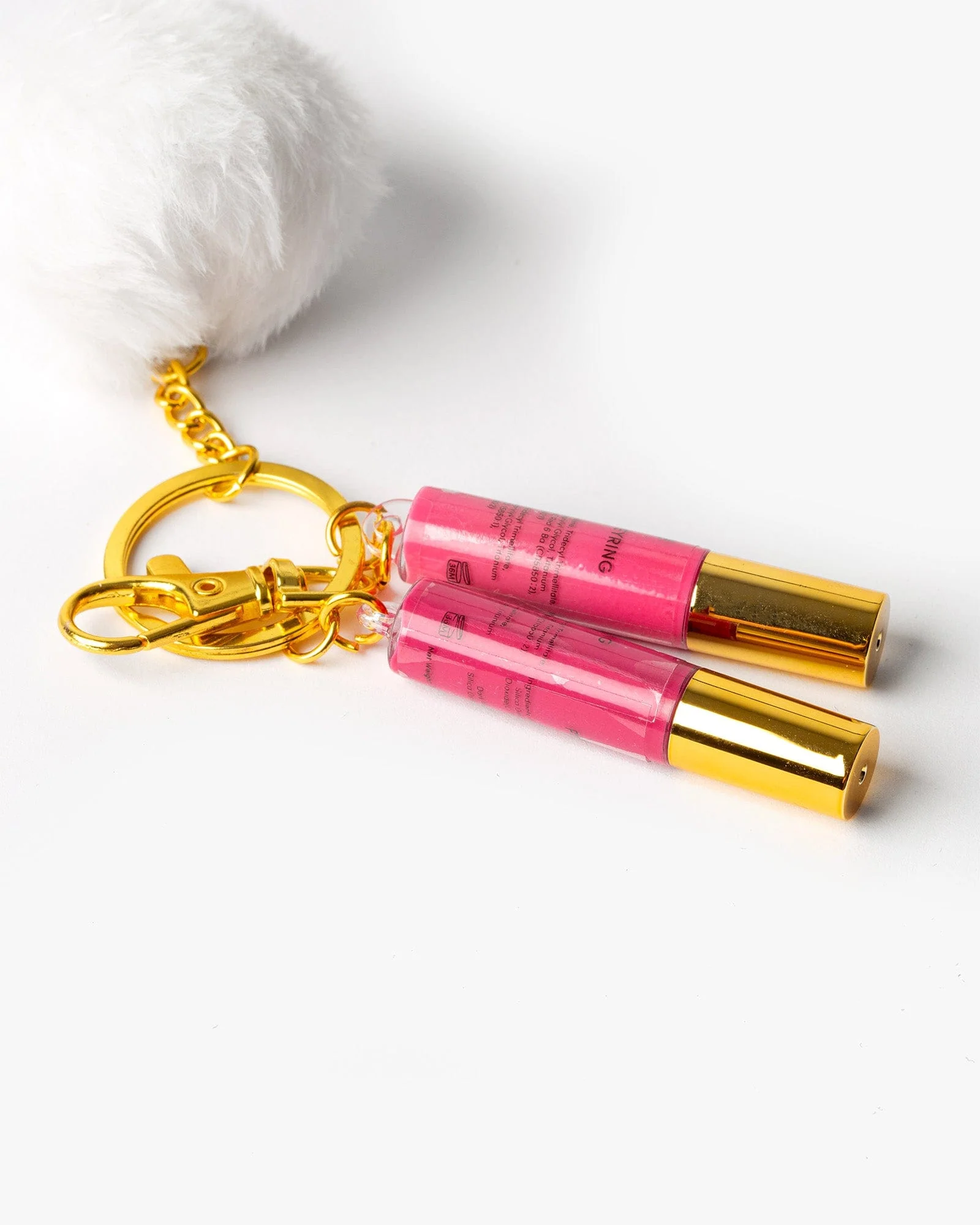 Pink Lip Gloss Keyring