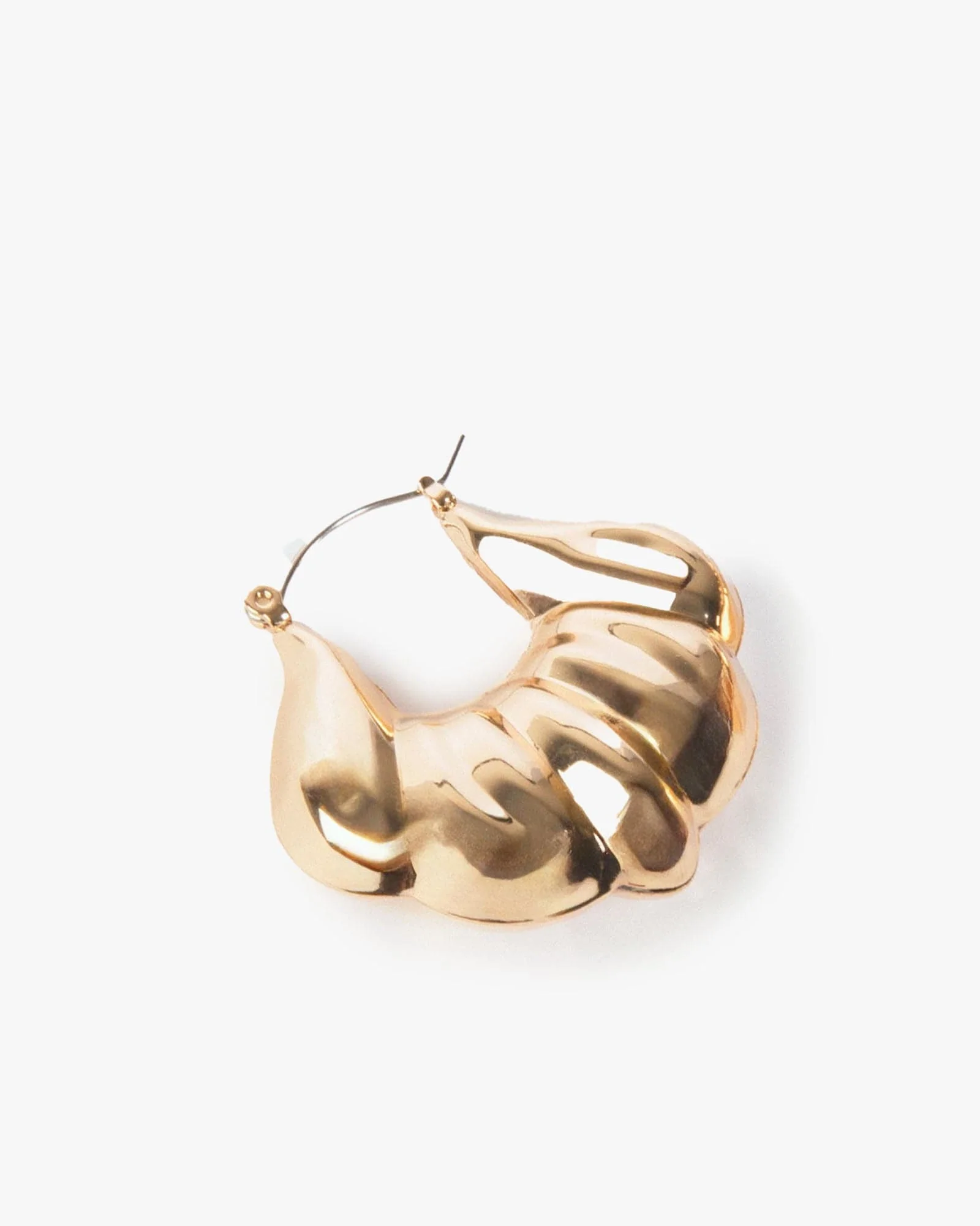 Gold Textured Mini Hoop Earrings